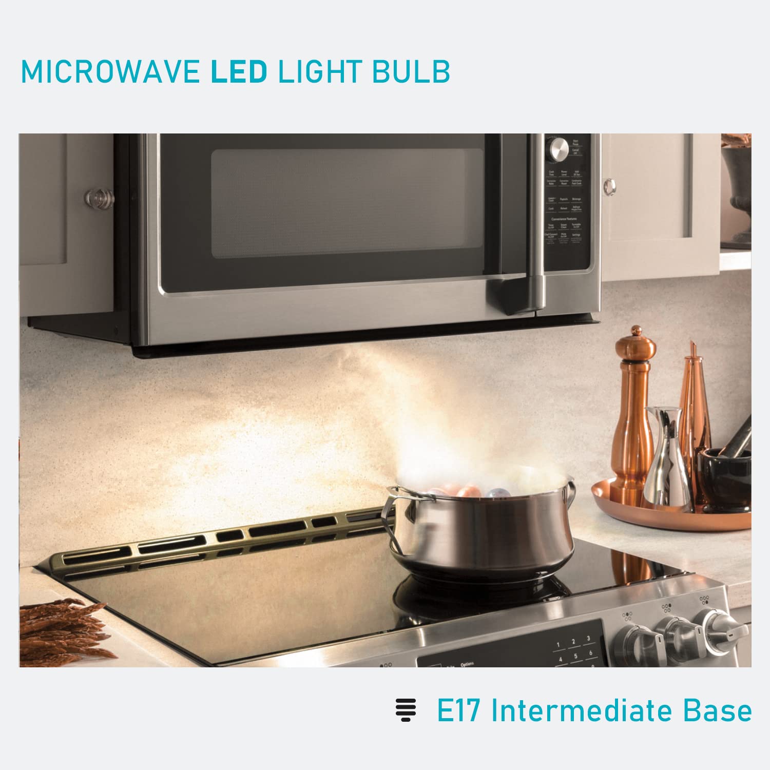 Maelsrlg Led Microwave Light Bulbs Under Hood 40W Equivalent, E17 Led Bulb Dimmable For Range Hood, 3W 380 Lumens, Led Appliance