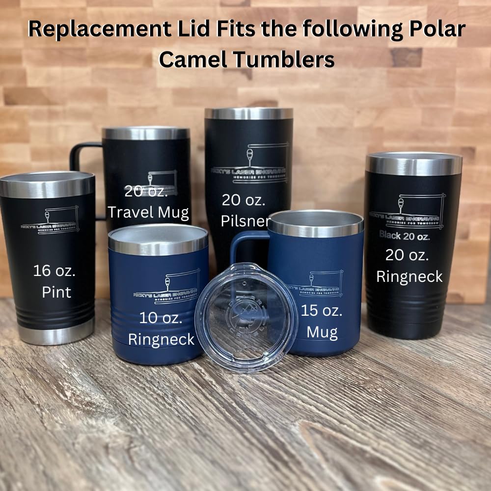 Polar Camel Replacement Lid (10, 15, 16, 20 Tumblers & 20 Oz. Pilsners, Replacement Lid (1-Pack))
