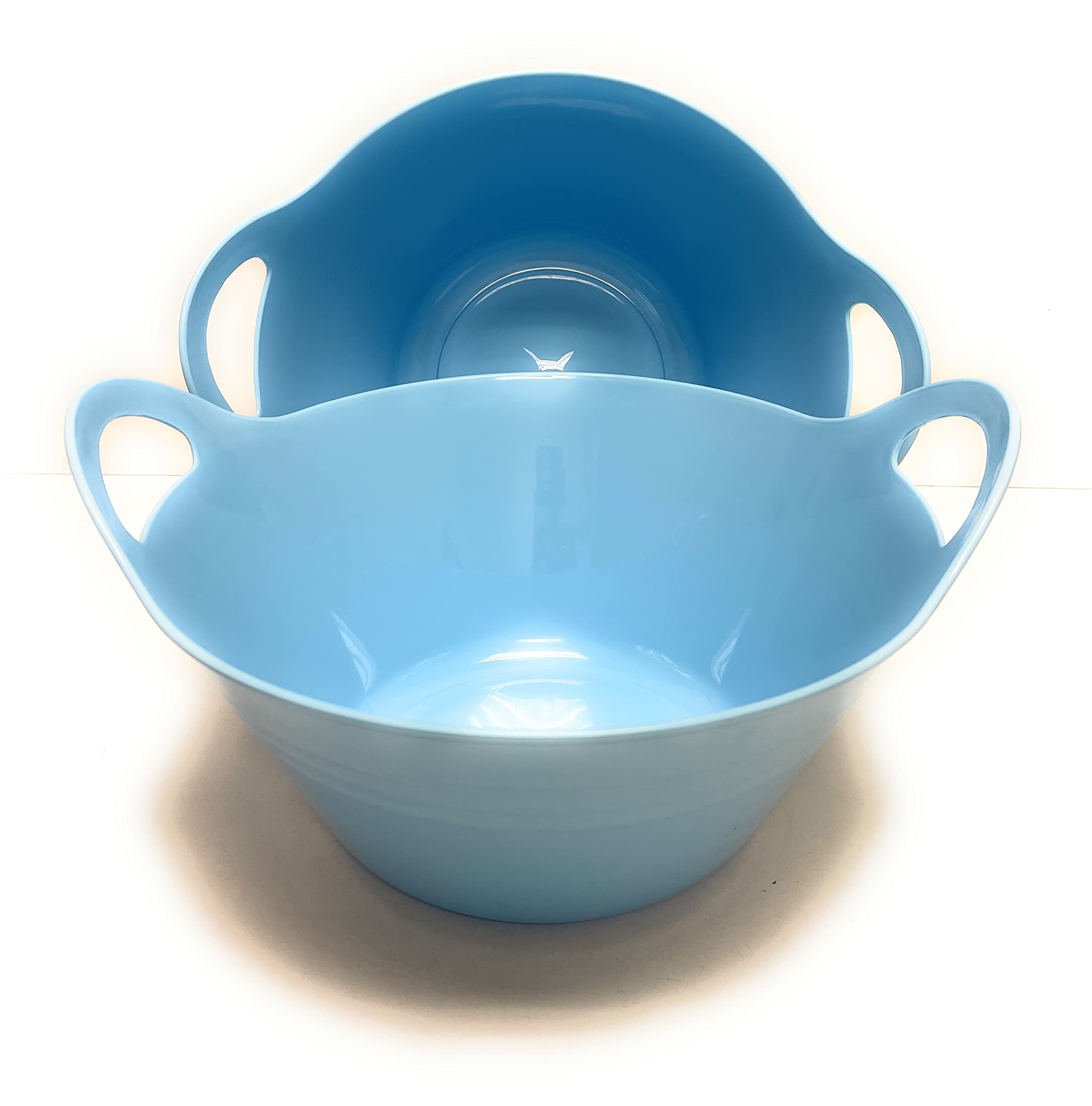 Mintra Home Plastic Bowls With Handles (4.5L Large 2Pk, Orange) - 11.25W X 5Inh (6.75Inh With Handles) - Great For Popcorn, Snac