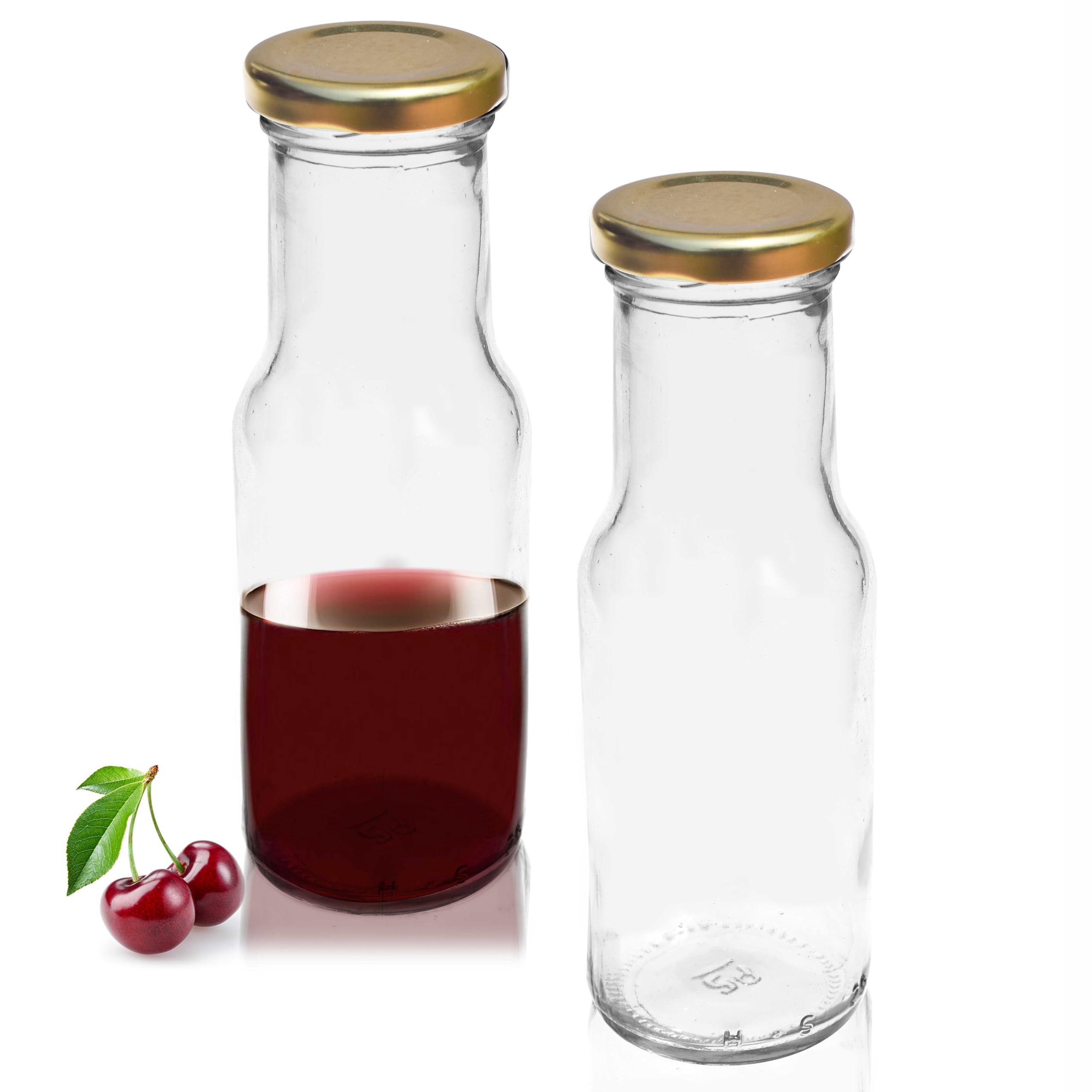 Pure Source India 200 Ml Milk Bottle,Can Be Use As Water Bottle,Juice Bottle Too, Set Of 2 Pcs Coming With Airtight Gold Color M