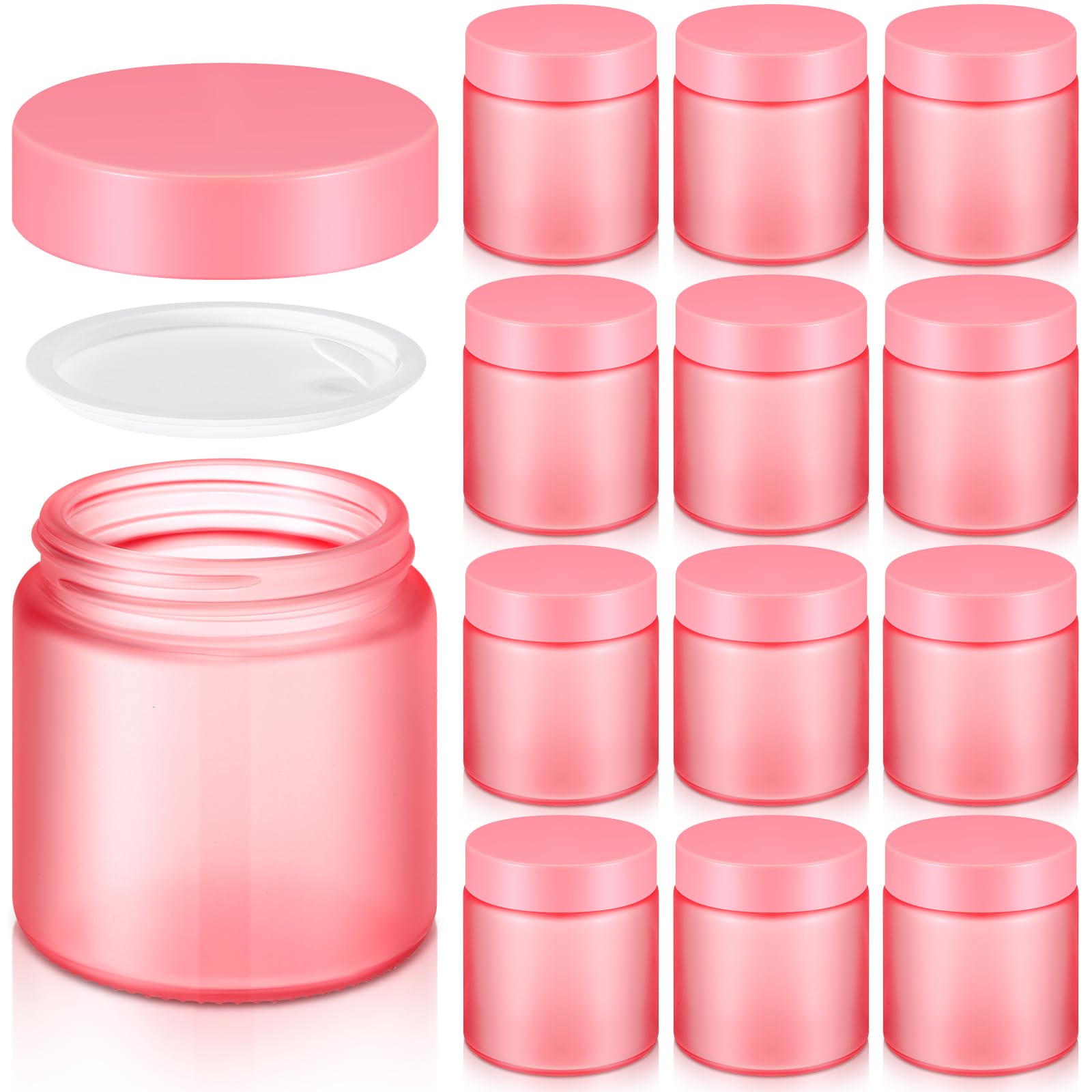 Norme 12 Pcs 4 Oz Glass Jars With Lids Leakproof Round Airtight Empty Cosmetic Jars With Inner Liners Lid For Storing Lotions Po