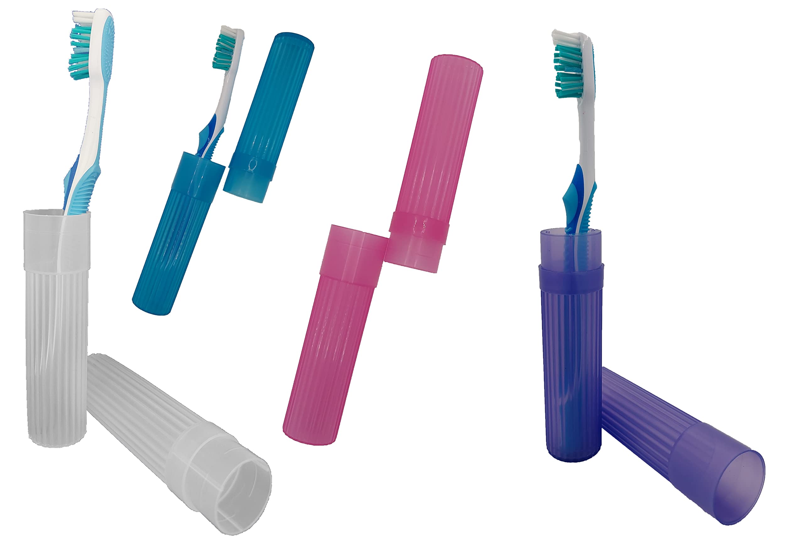 American Comb Toothbrush Holder (Blue,Pink,White,Purple) - Made In The Usa. W/Ventilation Holes.