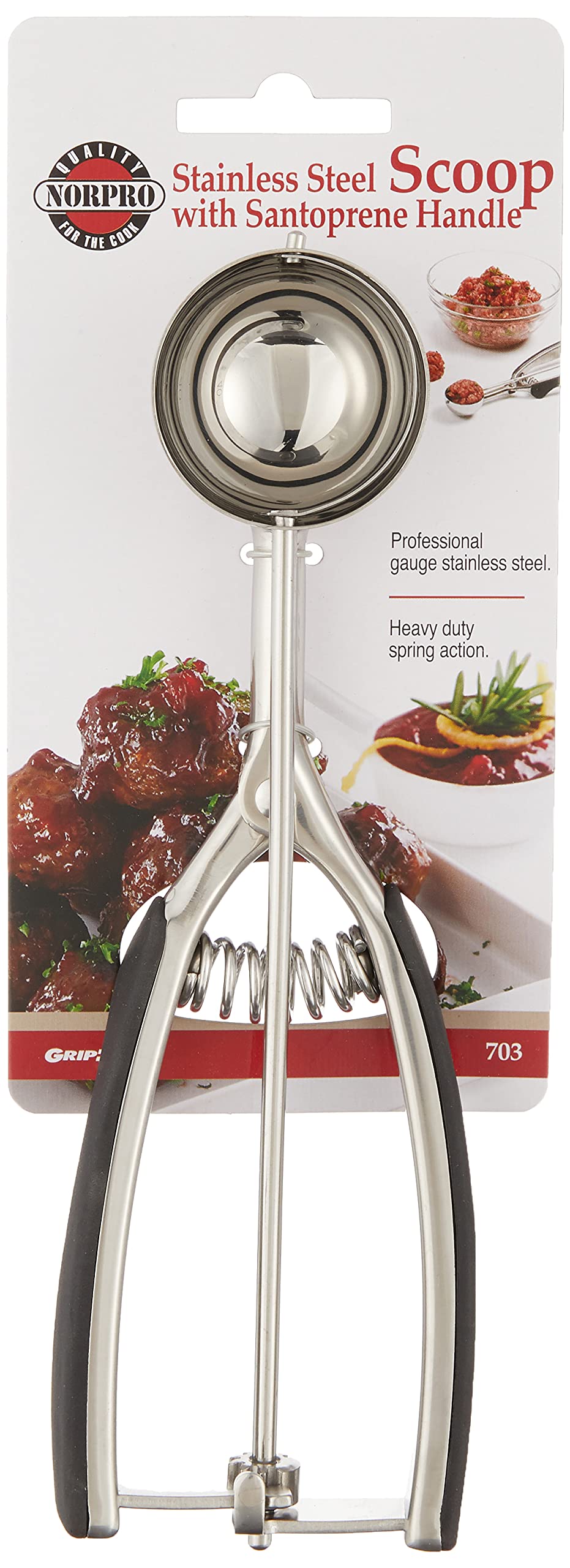 Norpro Nor- Scoop, Santoprene Handle, 42Mm (2 Tablespoon)