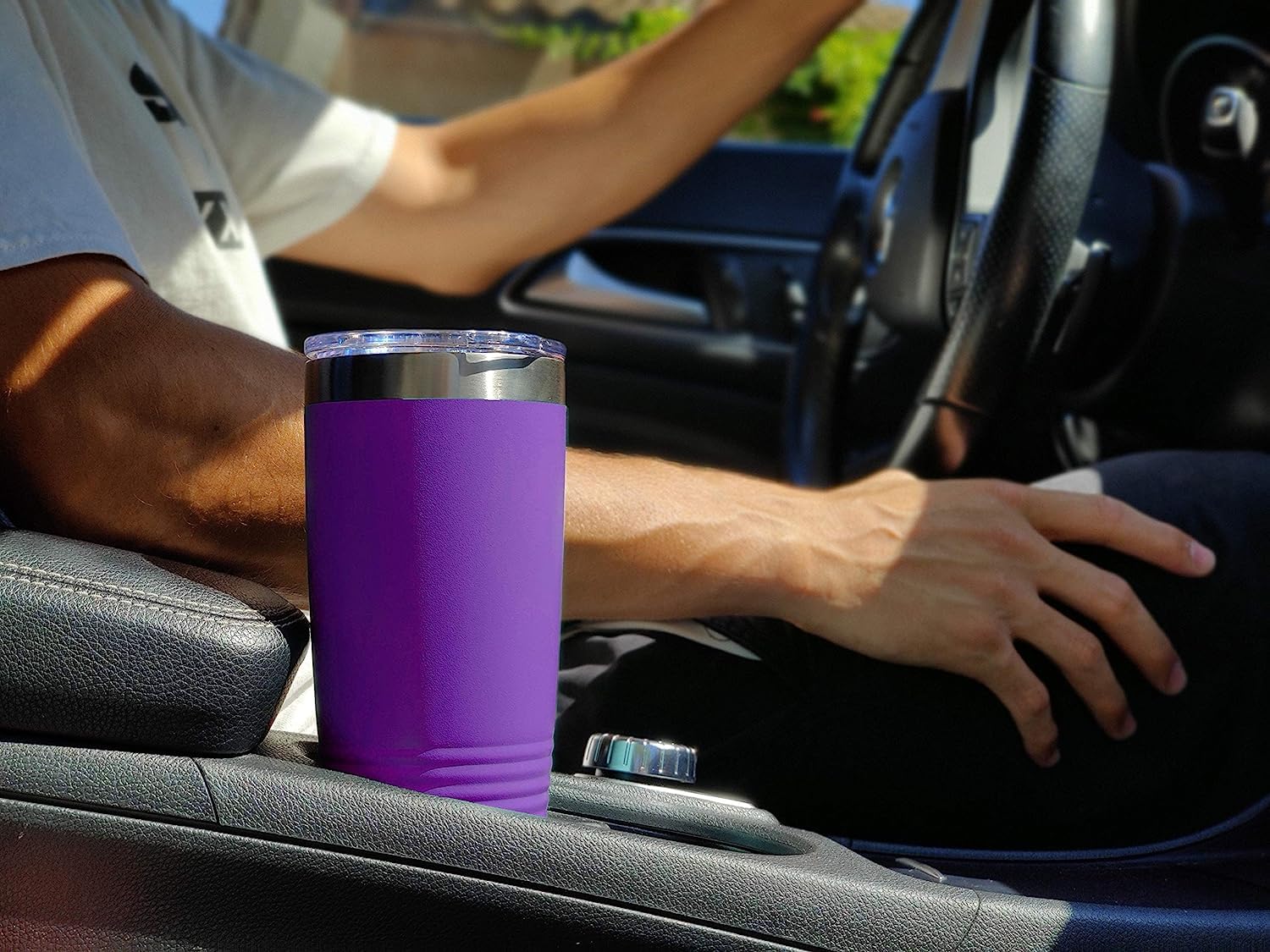 Lasergram 20Oz Vacuum Insulated Tumbler Mug, Ma Medical Assistant, Personalized Engraving Included (Dark Purple)