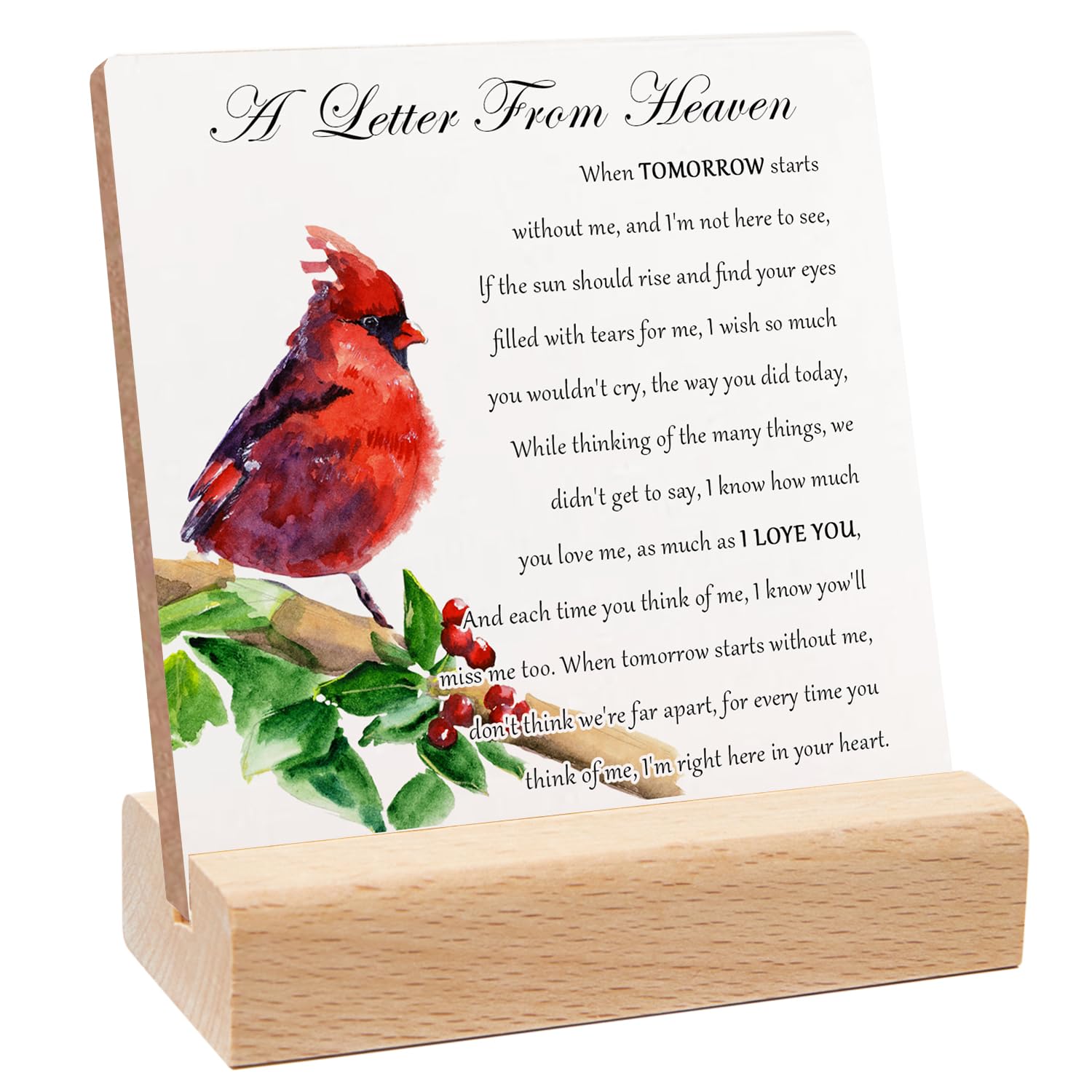 Memorial Gift, Bereavement Gifts for Loss of Loved One Loss of Family Member, Condolence Wood Sign With Wooden Stand, Sentimenta
