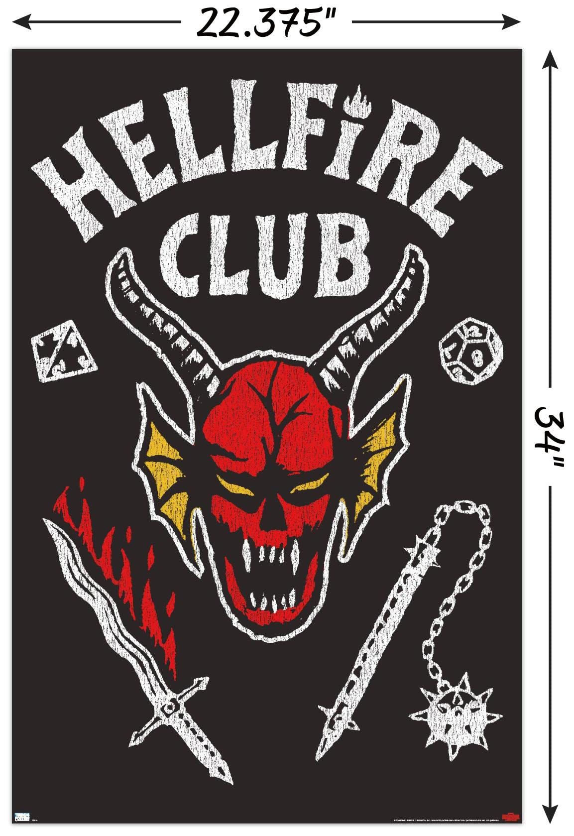 Trends International Netflix Stranger Things: Season 4 - Hellfire Club Wall Poster, 22.375'' X 34'', Unframed Version
