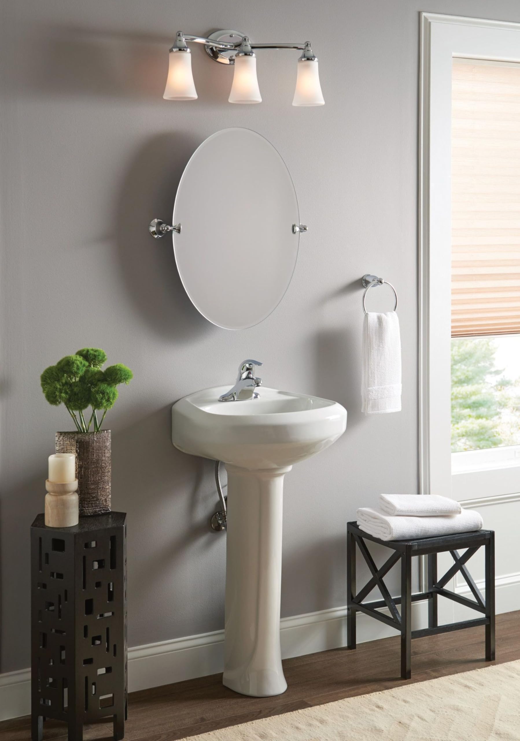 Moen Yb8086Ch Mason Towel Ring, Chrome