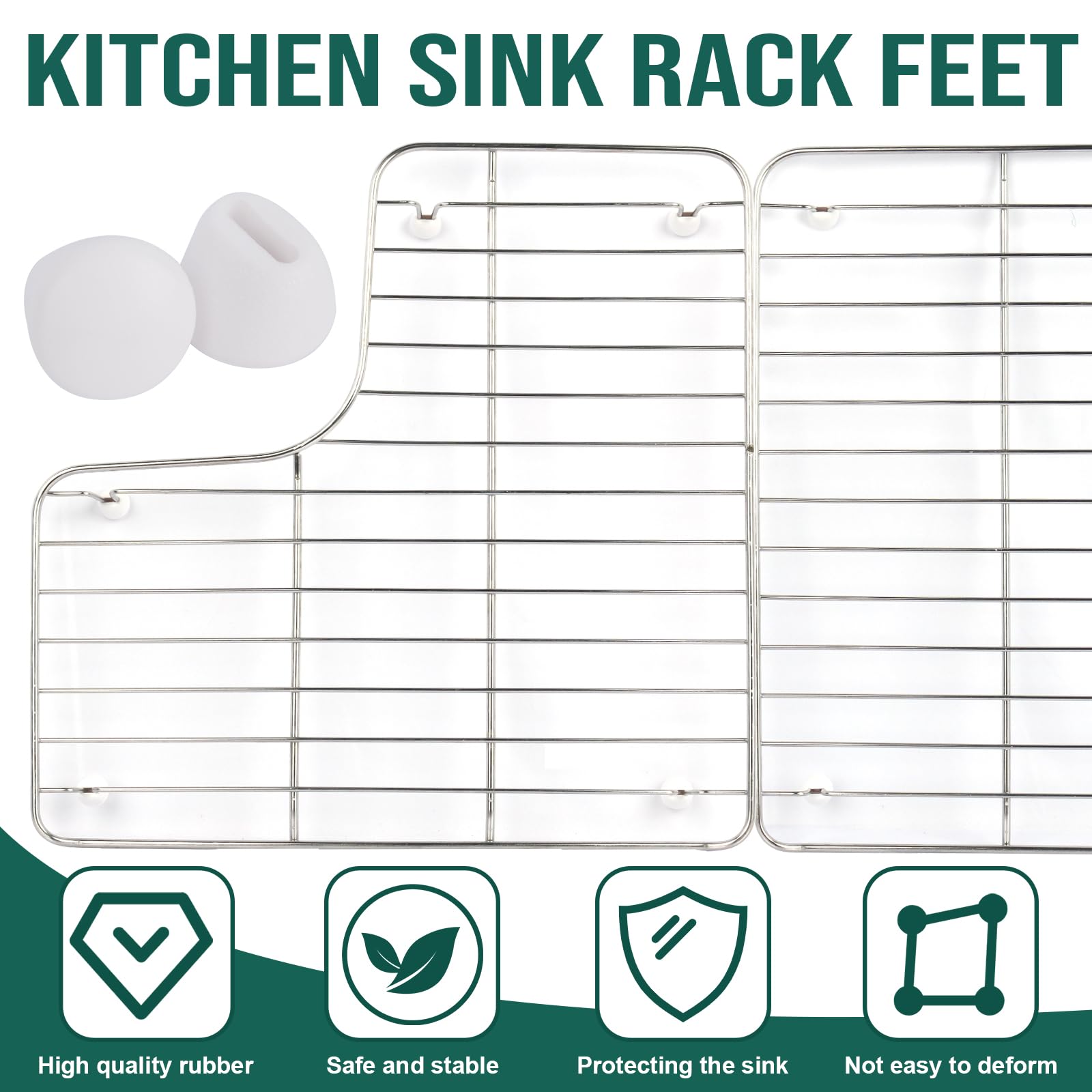 GDW Sink Rack Feet 84544-0, White, 20 Pack for Kohler Kitchen Sinks