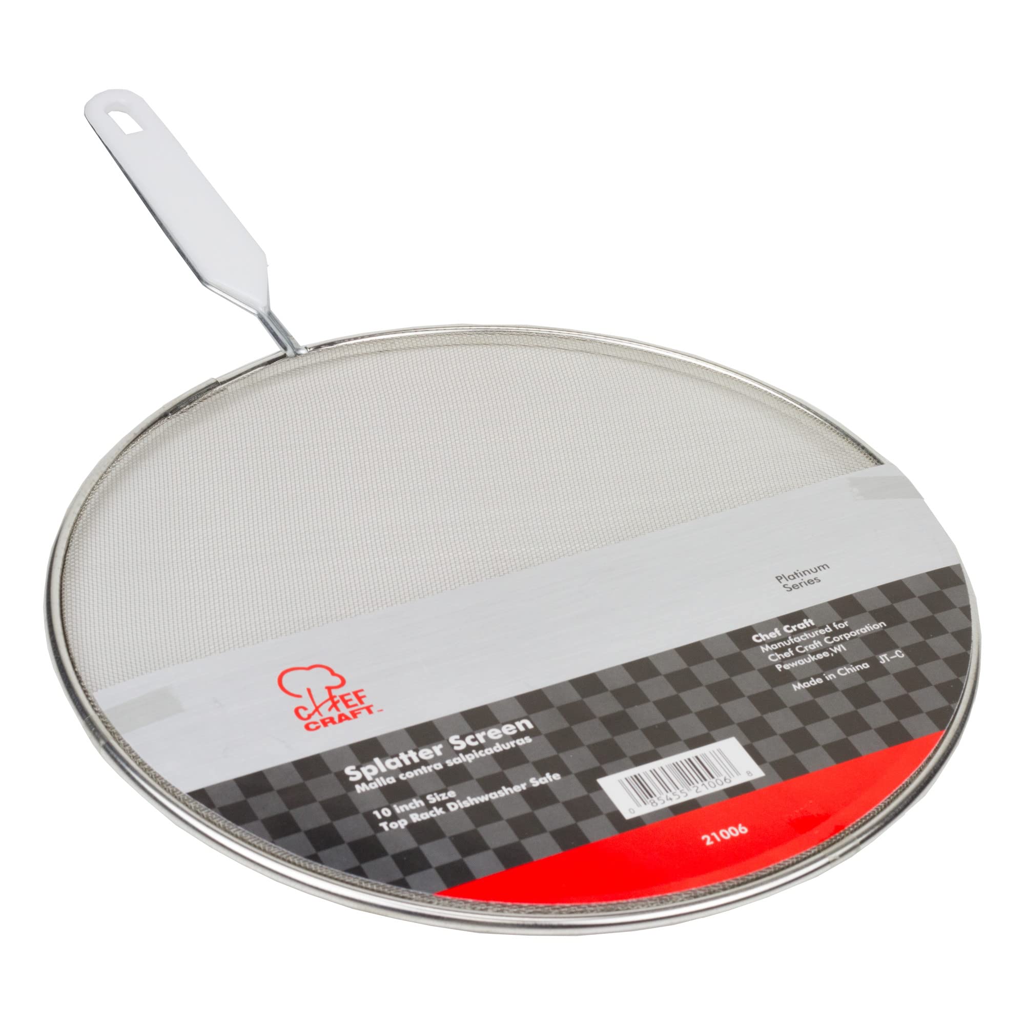 Chef Craft Select Splatter Screen, 10 Inches In Diameter, Stainless Steel