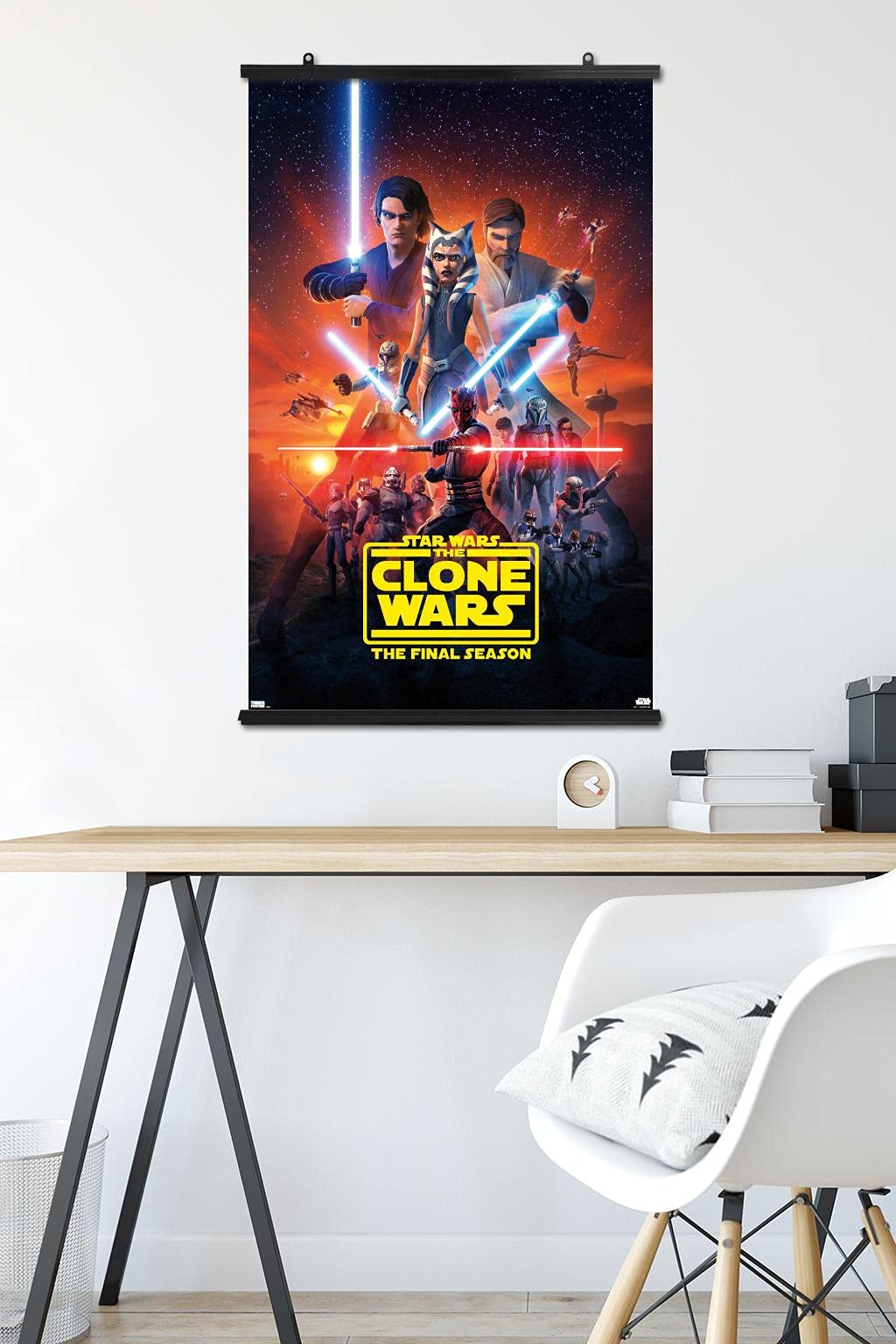 Trends International Star Wars: The Clone Wars - Season 7 Key Art Wall Poster, 22.375'' X 34'', Poster & Clip Bundle