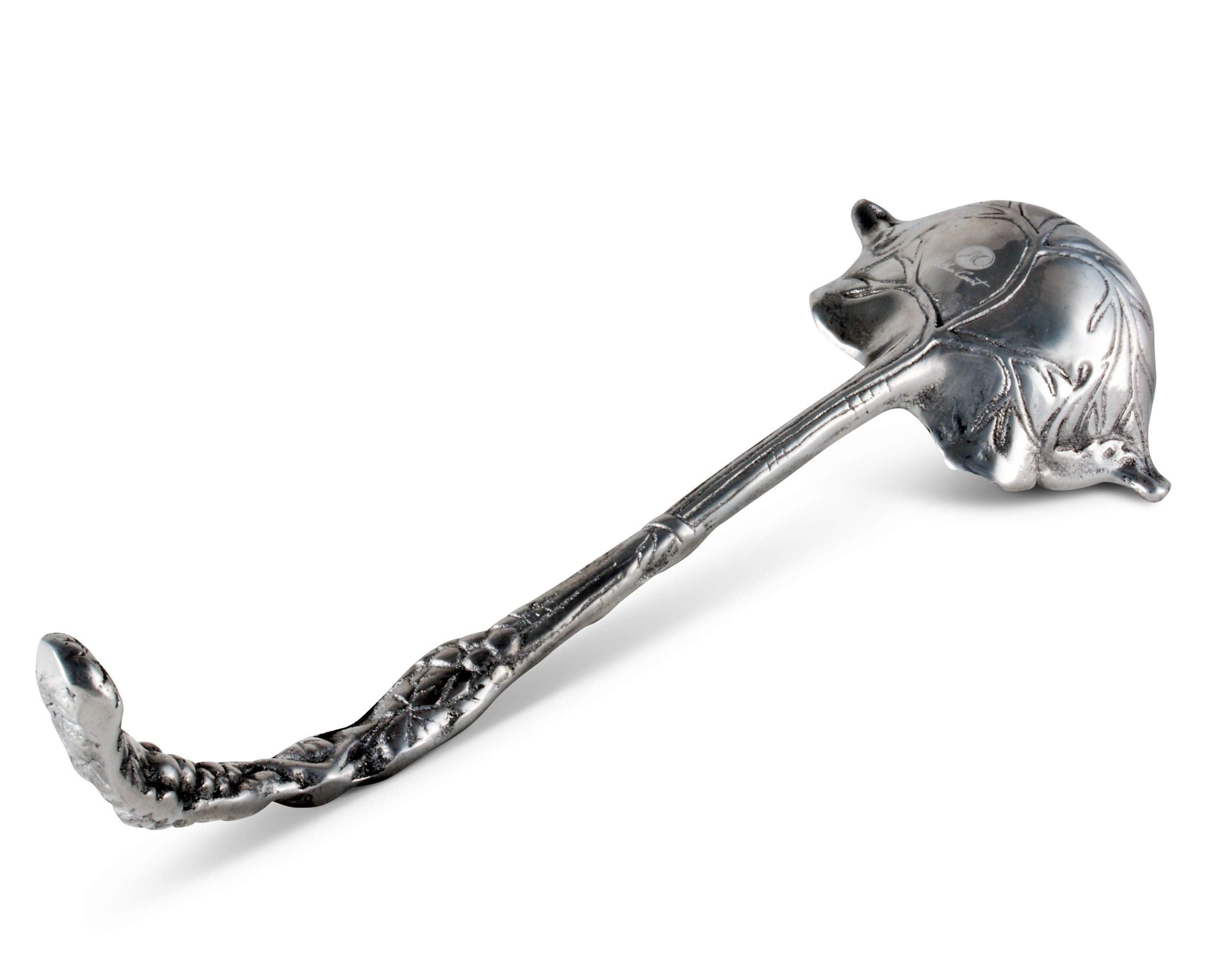 Arthur Court Aluminum Grape Pattern Punch/Soup/Serving Ladle Silver Spout 12 Inch Long