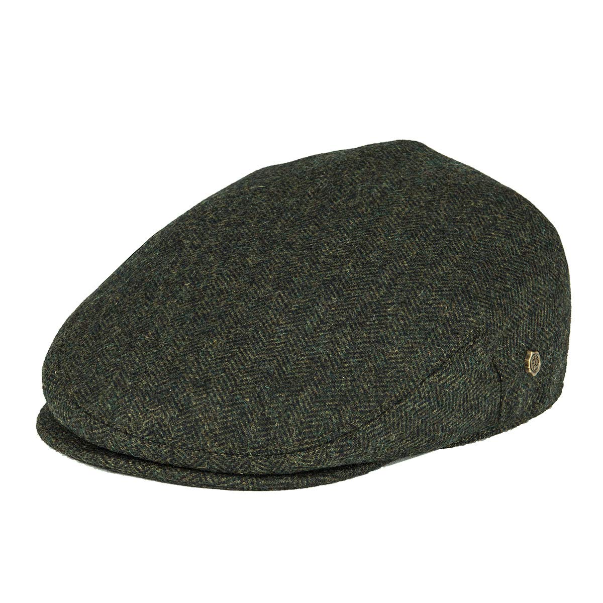 Voboom Mens Herringbone Flat Ivy Newsboy Hat Wool Blend Gatsby Cabbie Cap (Army Green, 7 78)