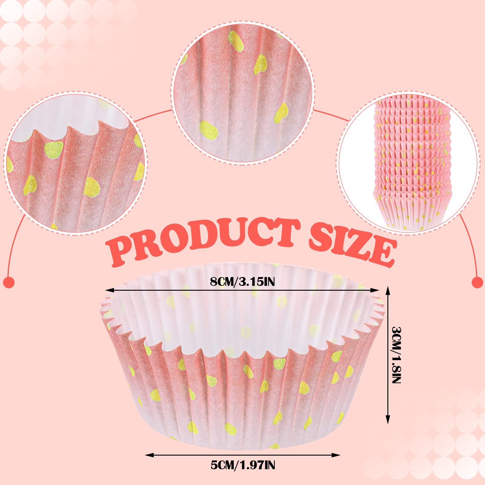 Funtery 300 Count Pink Cupcake Liners Pink Gold Bridal Shower Cupcake Wrappers Cupcake Wrappers Decorations Paper Cupcake Liners