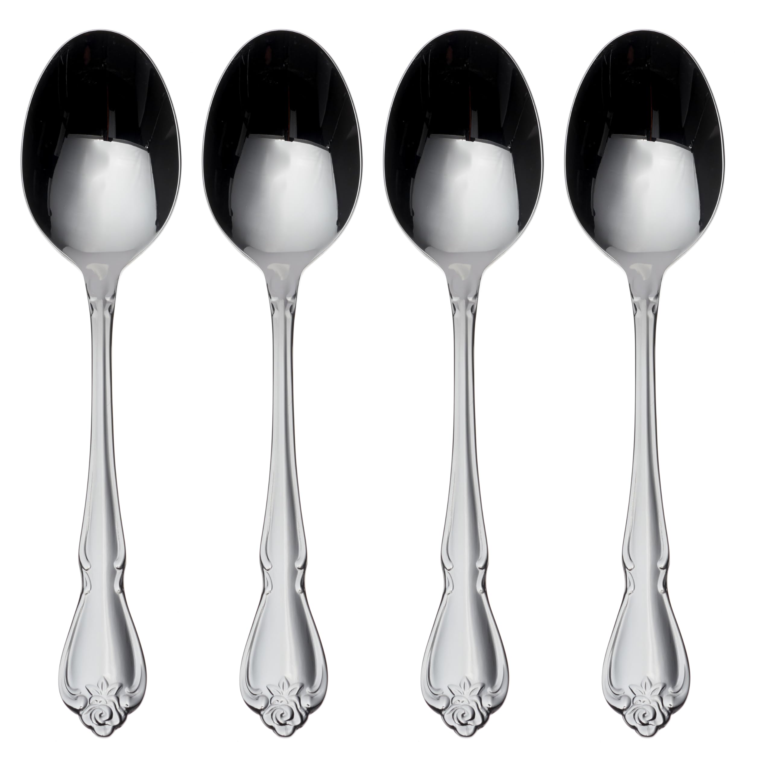 Oneida True Rose Everyday Flatware Dinner Spoons, Set Of 4