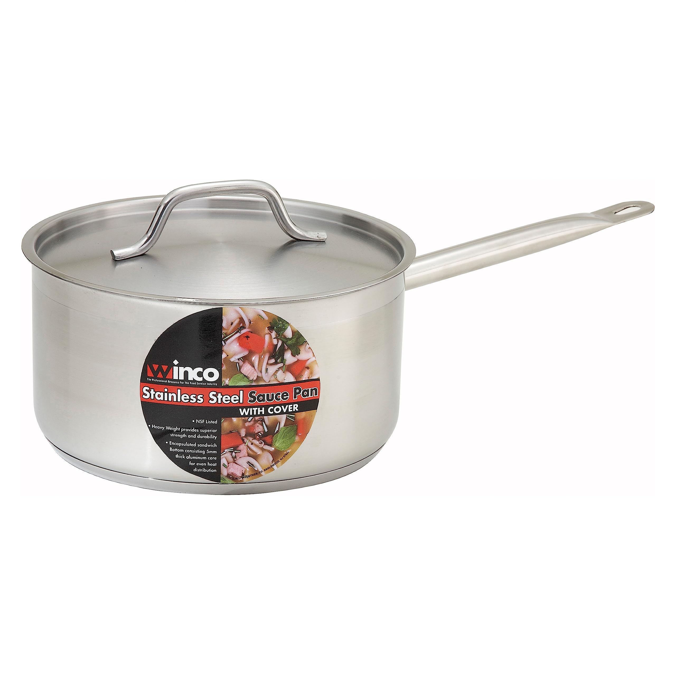 Winware Stainless Steel 2 Quart Sauce Pan With Cover