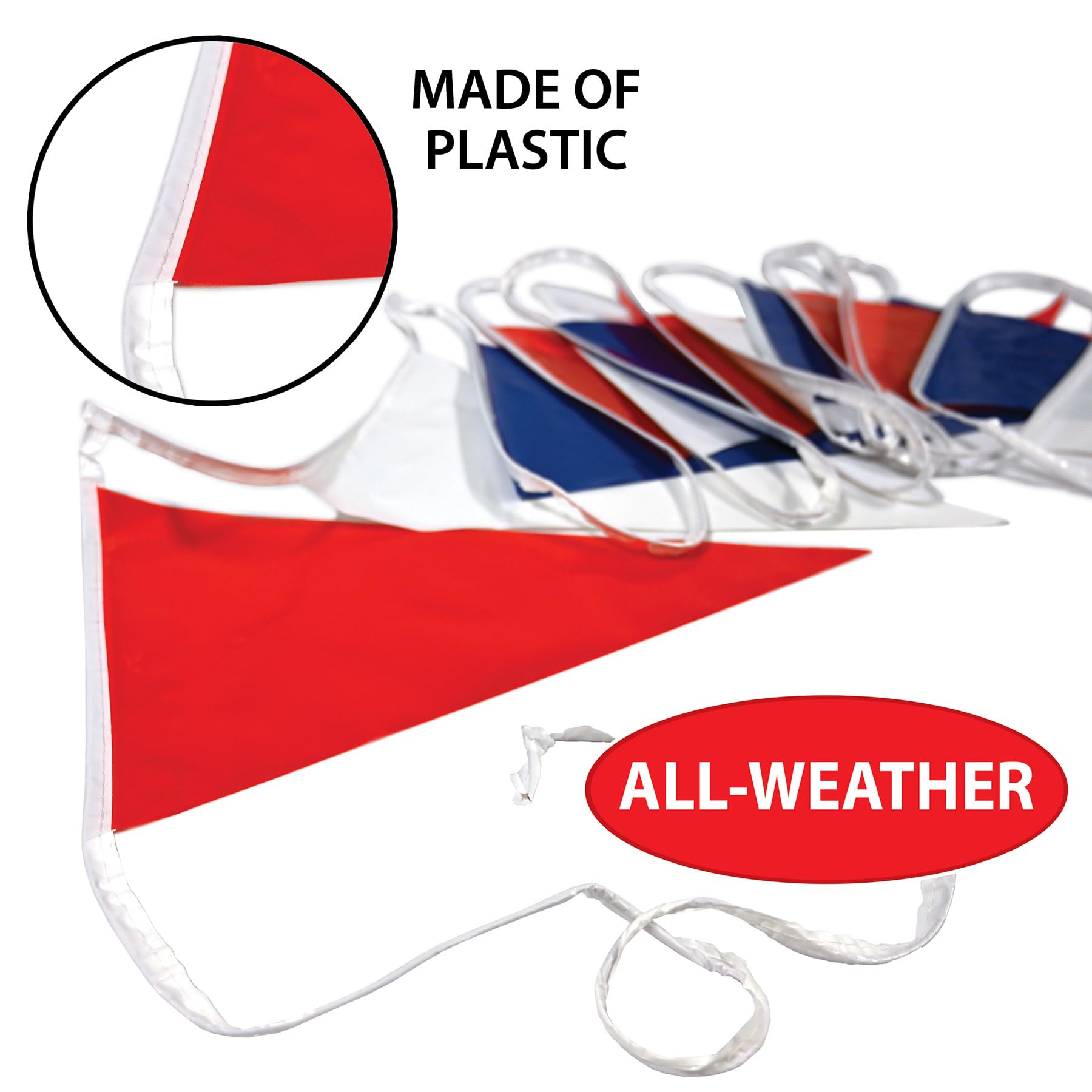 Beistle Red Blue White Outdoor Pennant Banner, 17 By 30-Feet