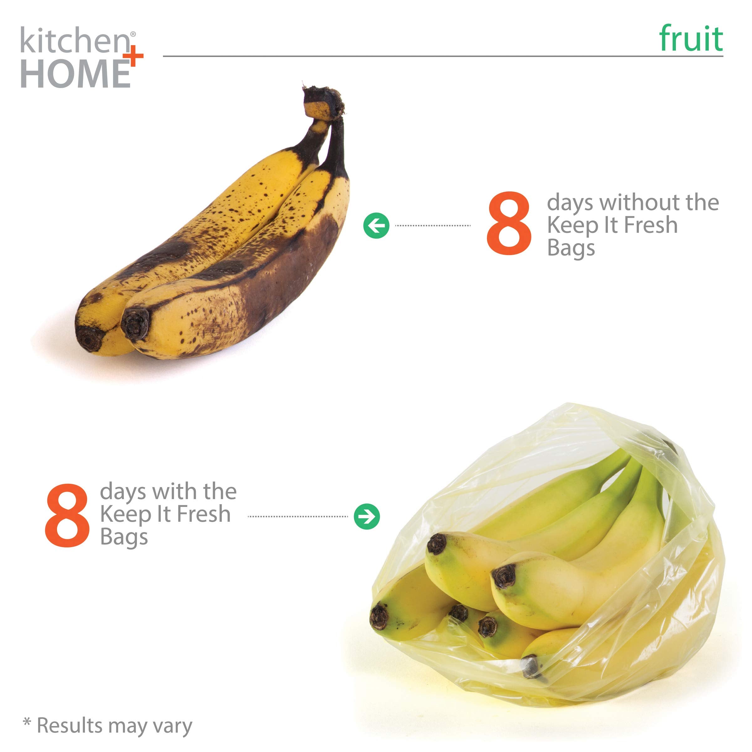 Keep It Fresh Produce Bags - 90 Reusable Bpa Free Freshness Green Bags & Twist Ties - Keeps Fruits, Veggies, And Flowers Fresher