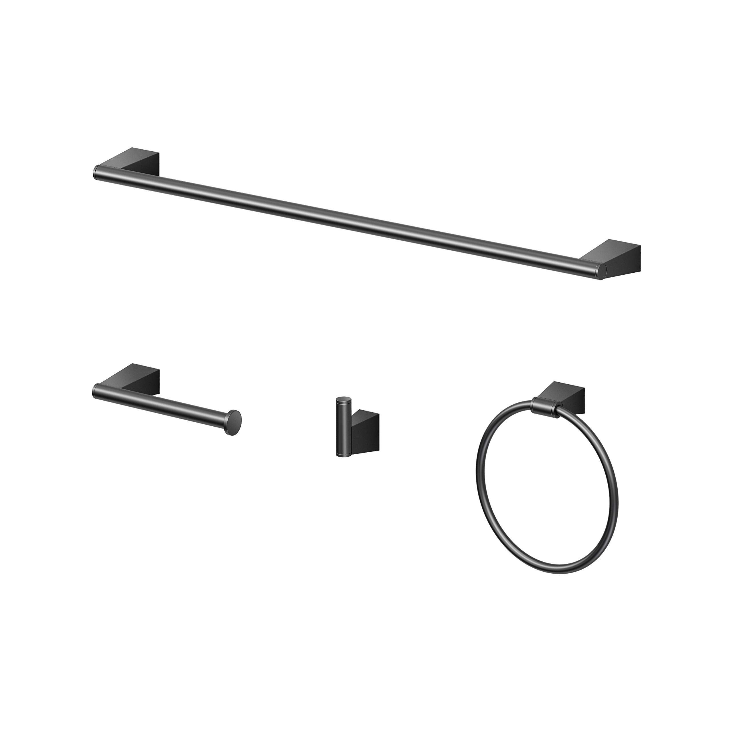 Gatco 4712Mx Bleu, Towel Ring In Matte Black