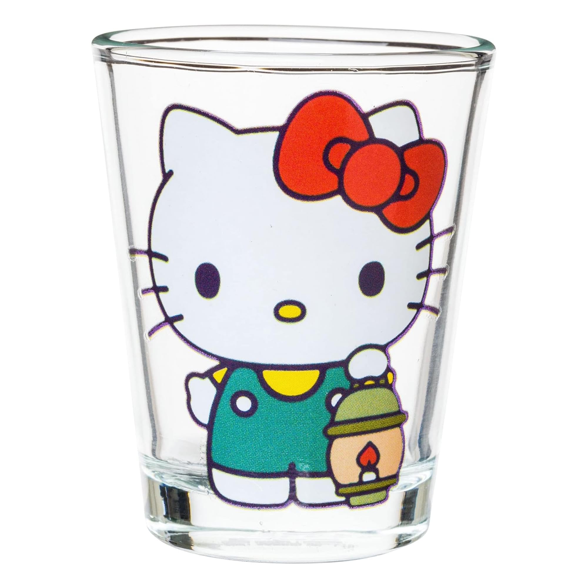 Silver Buffalo Sanrio Hello Kitty Camping Gear 4 Pack Mini Glasses, 1.5 Ounces