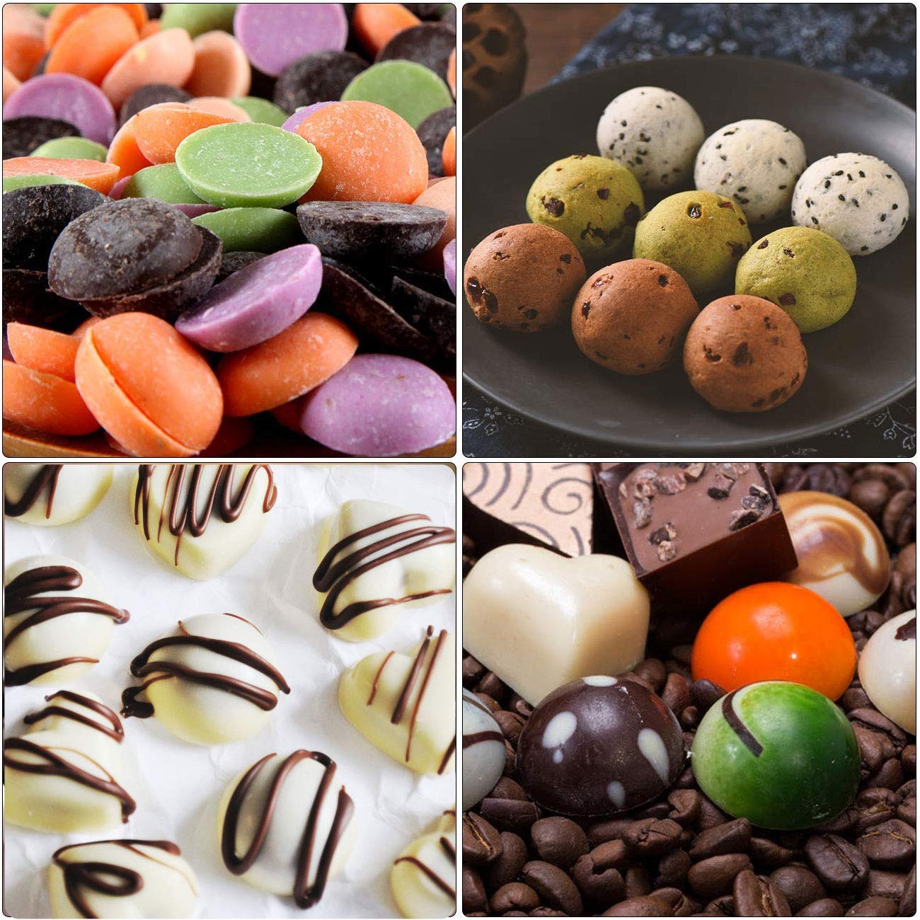Palksky 2Pcs 140-Cavity Small Round Silicone Mold/Semicircle Chocolate Drops Mold/Dog Treats Pan/Semi Sphere Gummy Candy Molds F