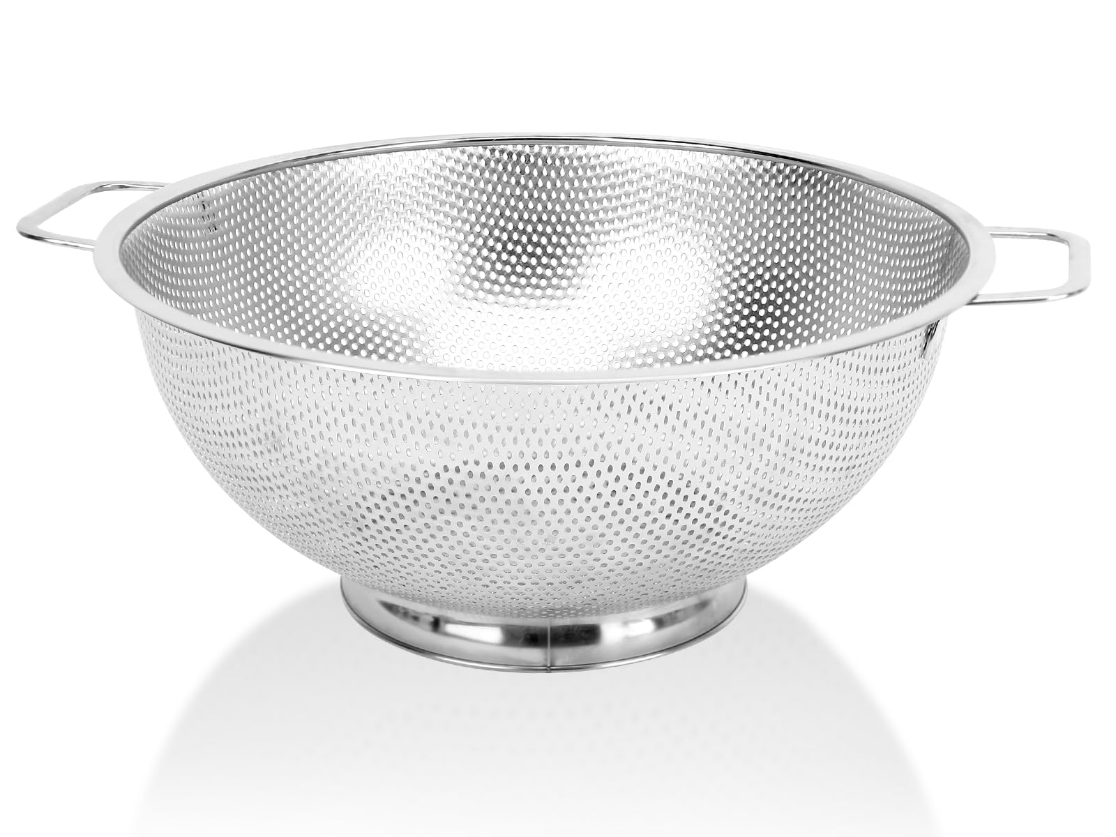 Colander for Kitchen, 5QT, Stainless Steel Colander Strainer with Handle for Fruits Vegetables Cooking Food, Dishwasher Safe