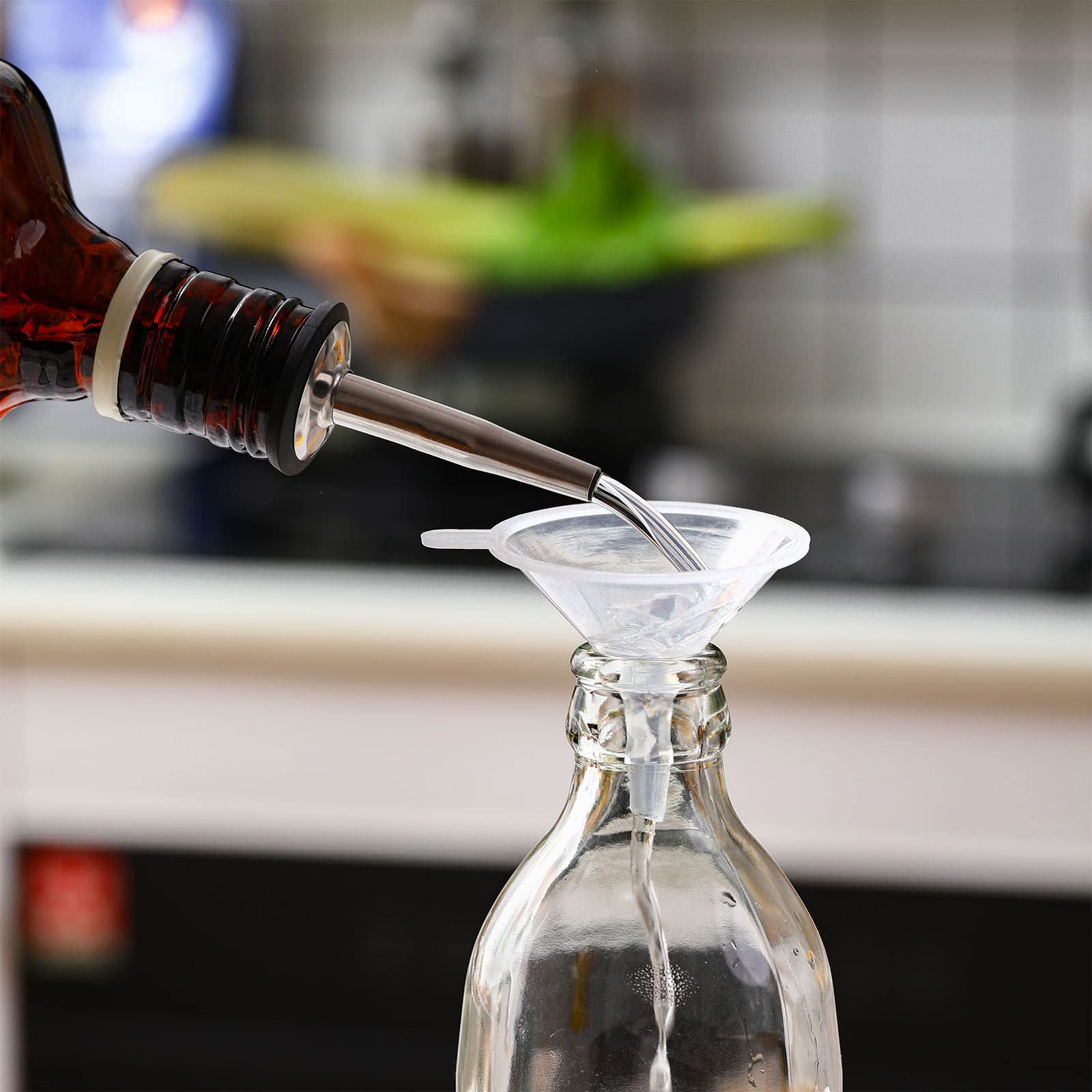 100 Pcs Small Funnel For Filling Small Bottles 2.16 Inch Clear Plastic Mini Funnels, Tiny Funnels Plastic Funnel For Lab Bottles