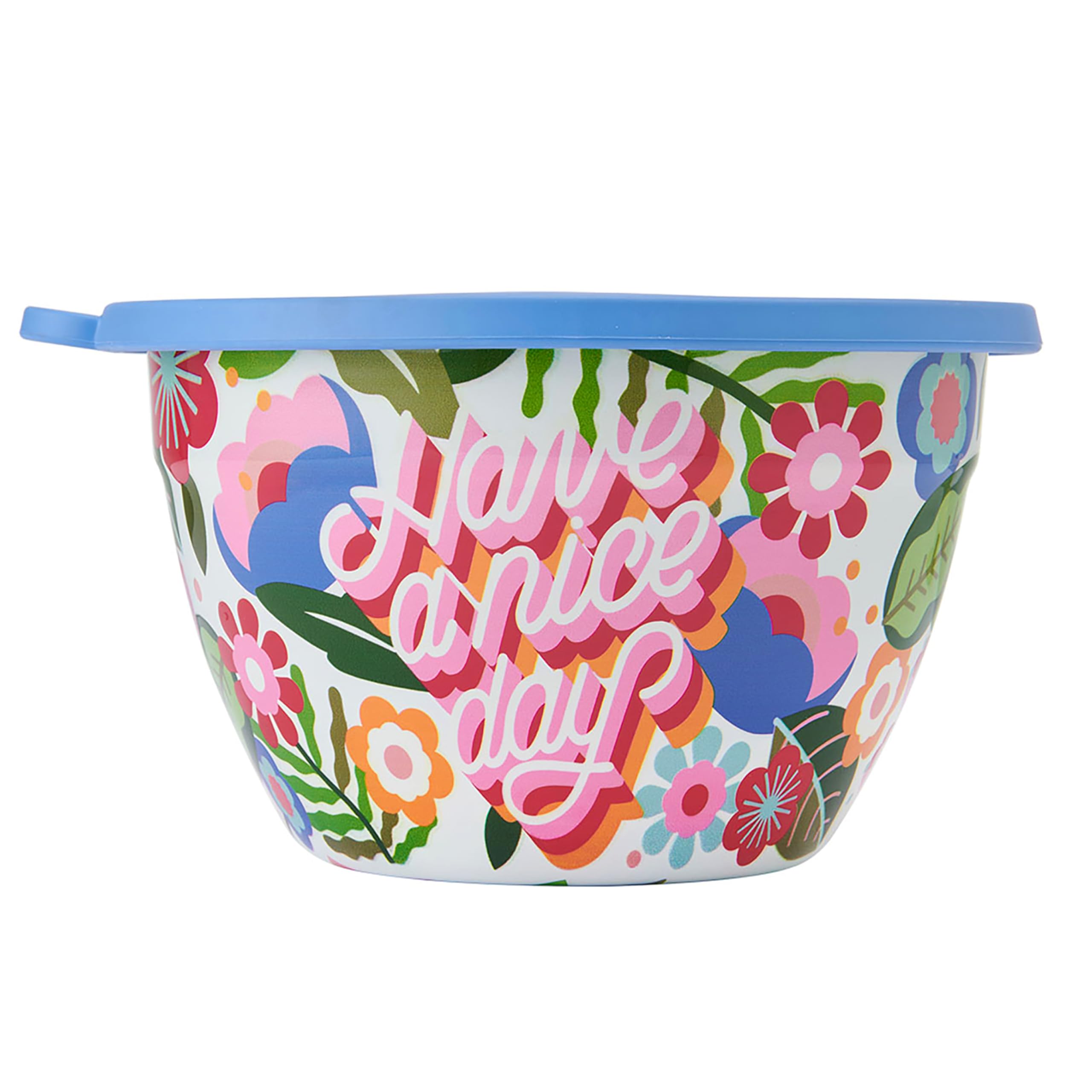 Swell Stainless Steel Salad Bowl Kit 64oz, Steffi Lynn x Swell, Comes with 2oz Mini Canister and Removable Tray for Organizati