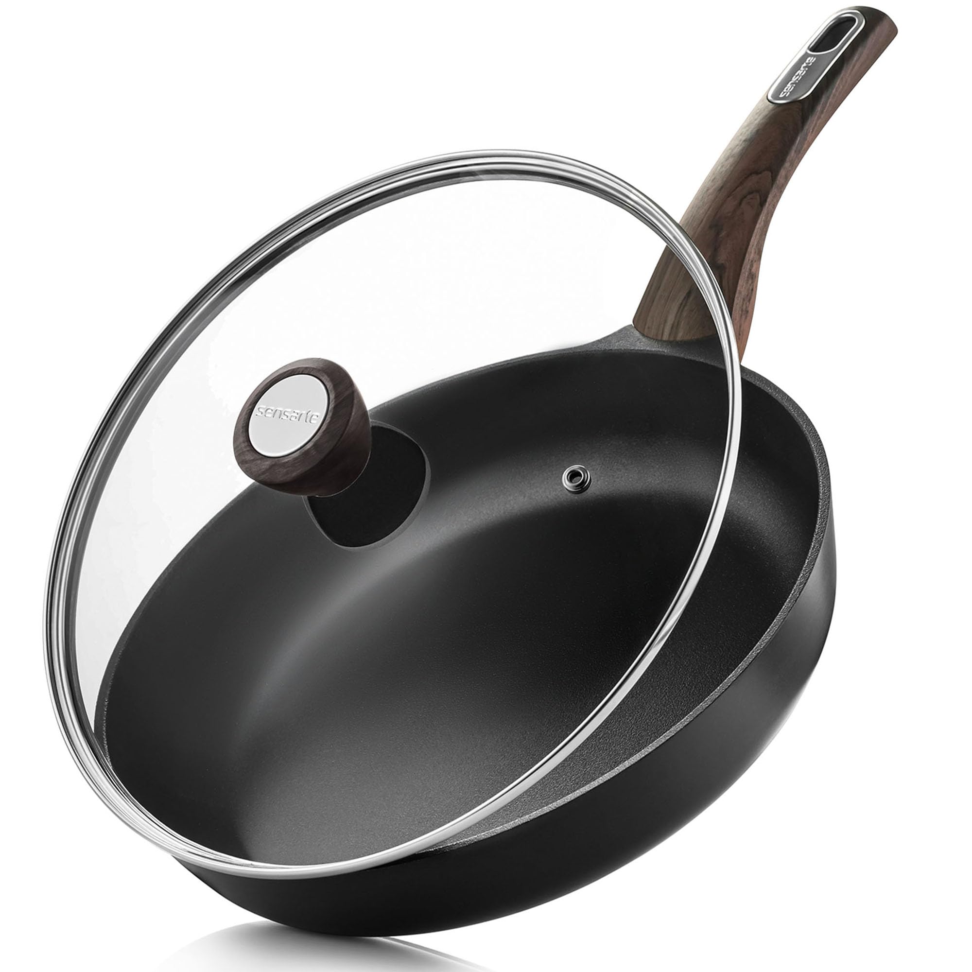 SENSARTE Nonstick Frying Pan Skillet with Lid, 8inch Non Stick Pan Omelette Pans, Healthy Kitchen Cooking Chefs Pan with Cover,