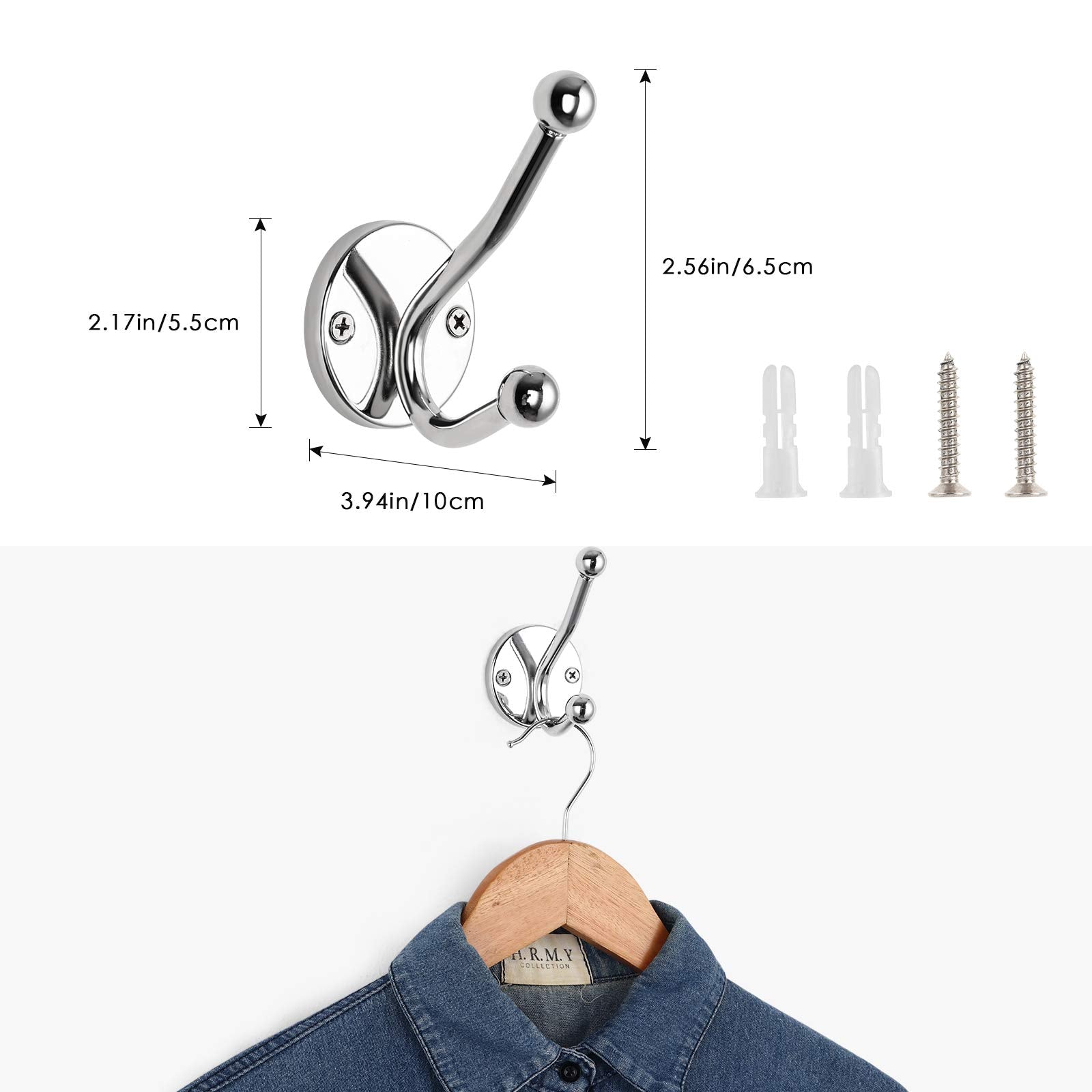 LIANTRAL Bathroom Hardware Set  4-Piece Polished Chrome Bath Accessories Kit with 18? Towel Bar  Toilet Paper Holder  Towel Ring and Robe Hook Wall Mounted