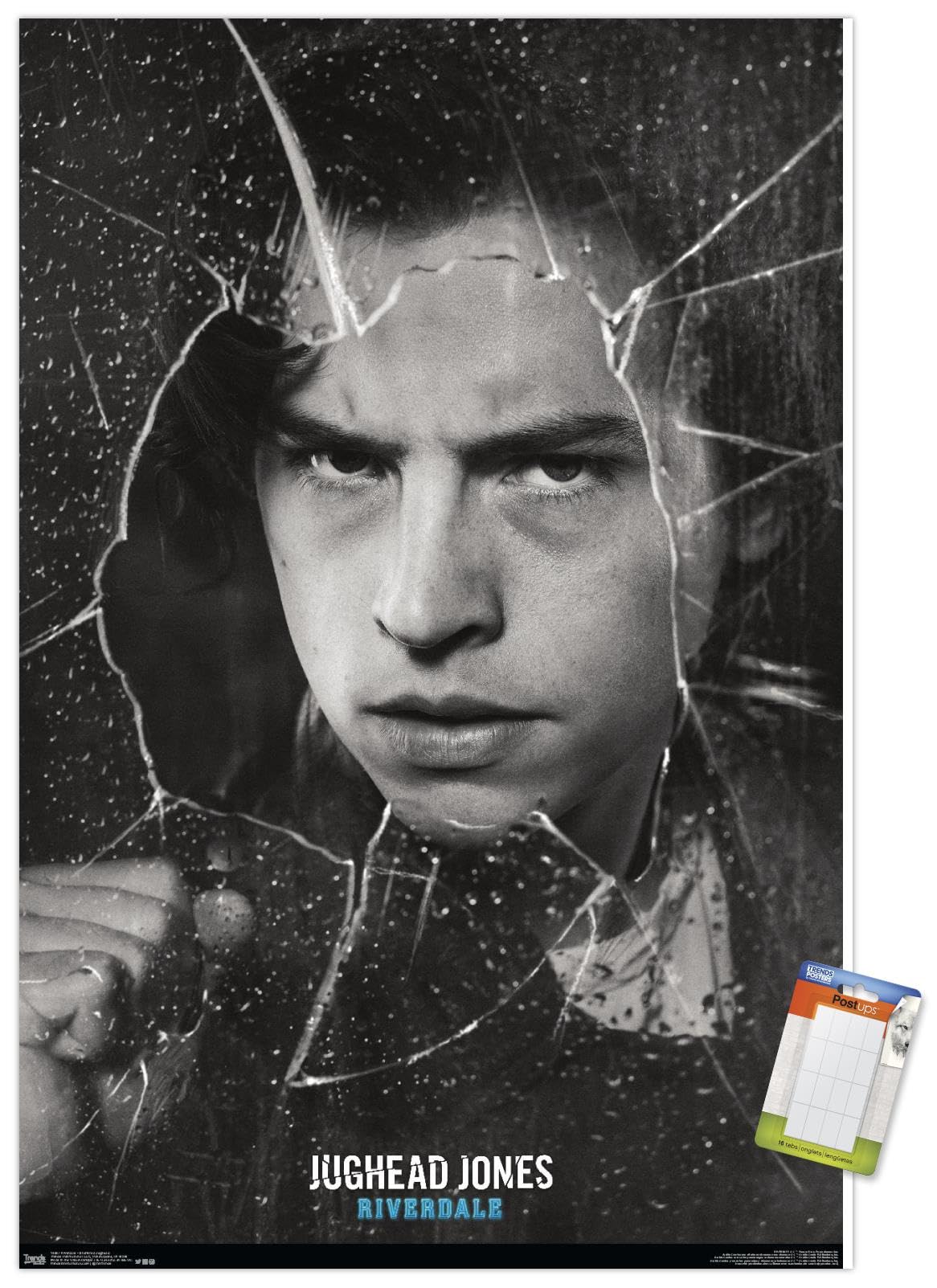 Trends International Riverdale - Shattered Jughead Wall Poster, 22.375'' X 34'', Premium Poster & Mount Bundle