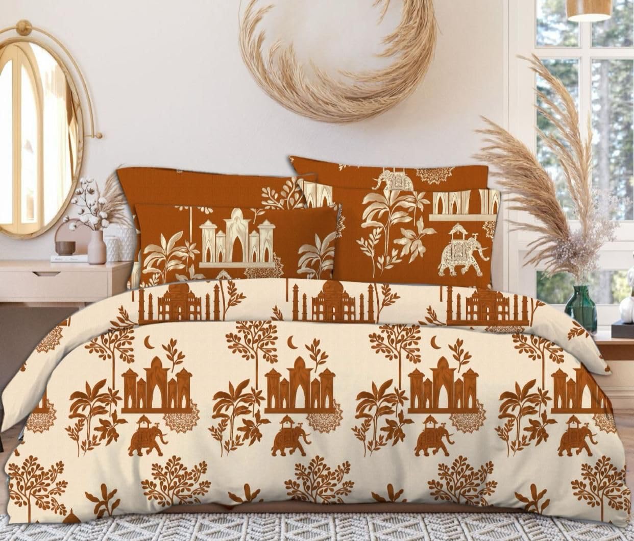 Eak Star Pvt Ltd Queen Size Bedsheet | Soft & Smooth Fabric | Printed Bedsheet Durable & Comfortable Bed Linen For Home Use  Be