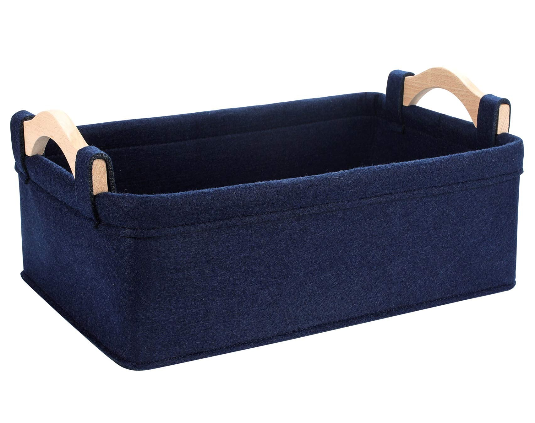Rectangle Navy Blue, Soft Decorative Nursery Storage Basket Bins For Books Magazines Album Dog Toys Bra Socks Storage Bins Baske