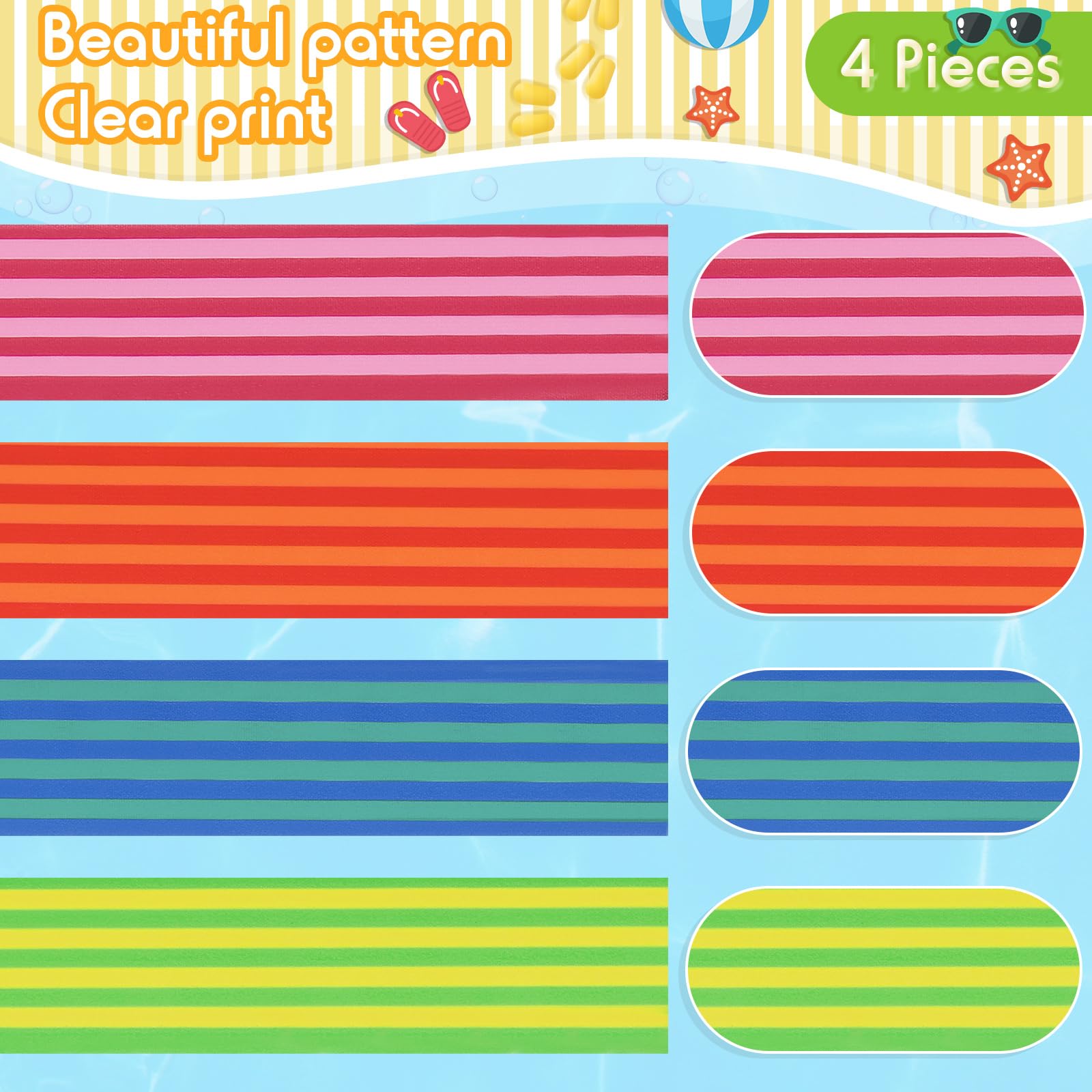 Boao 4 Pcs Large Towel Bands For Beach Chairs 15.75 X 1.97 Inch Cruise Towel Clips For Lounge Beach Pool Chairs Towel Strap Hold