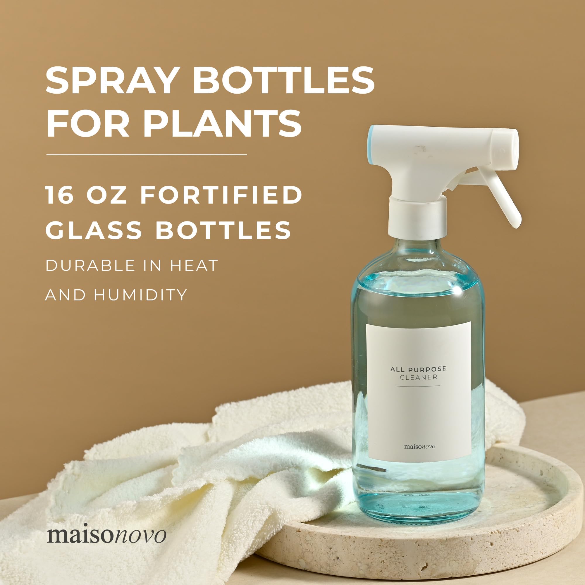 Maisonovo Spray Bottle For Plants | 16.9 Fl Oz Blue X 2 With 16 Labels