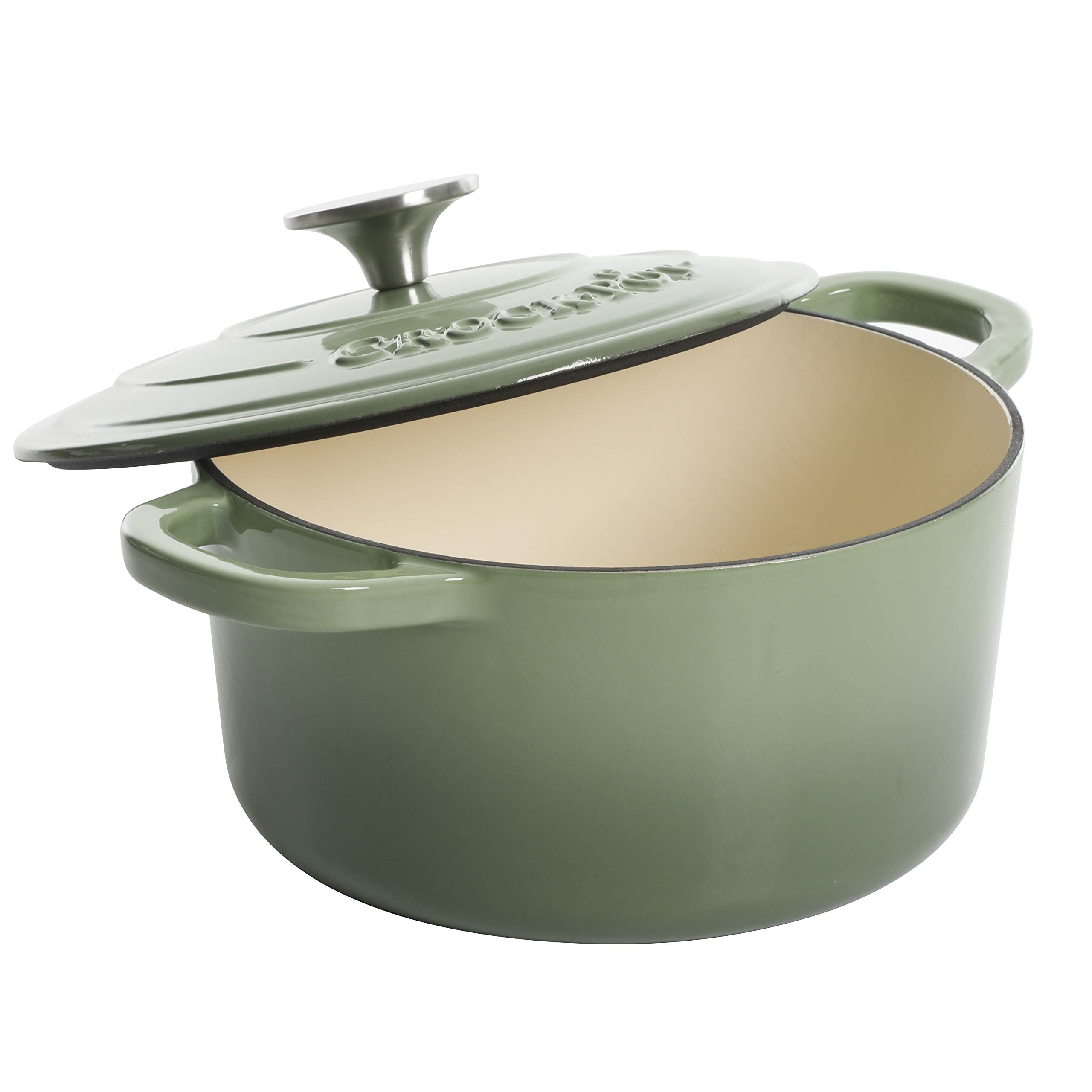 Crock-Pot Artisan Round Enameled Cast Iron Dutch Oven, 5-Quart, Pistachio Green