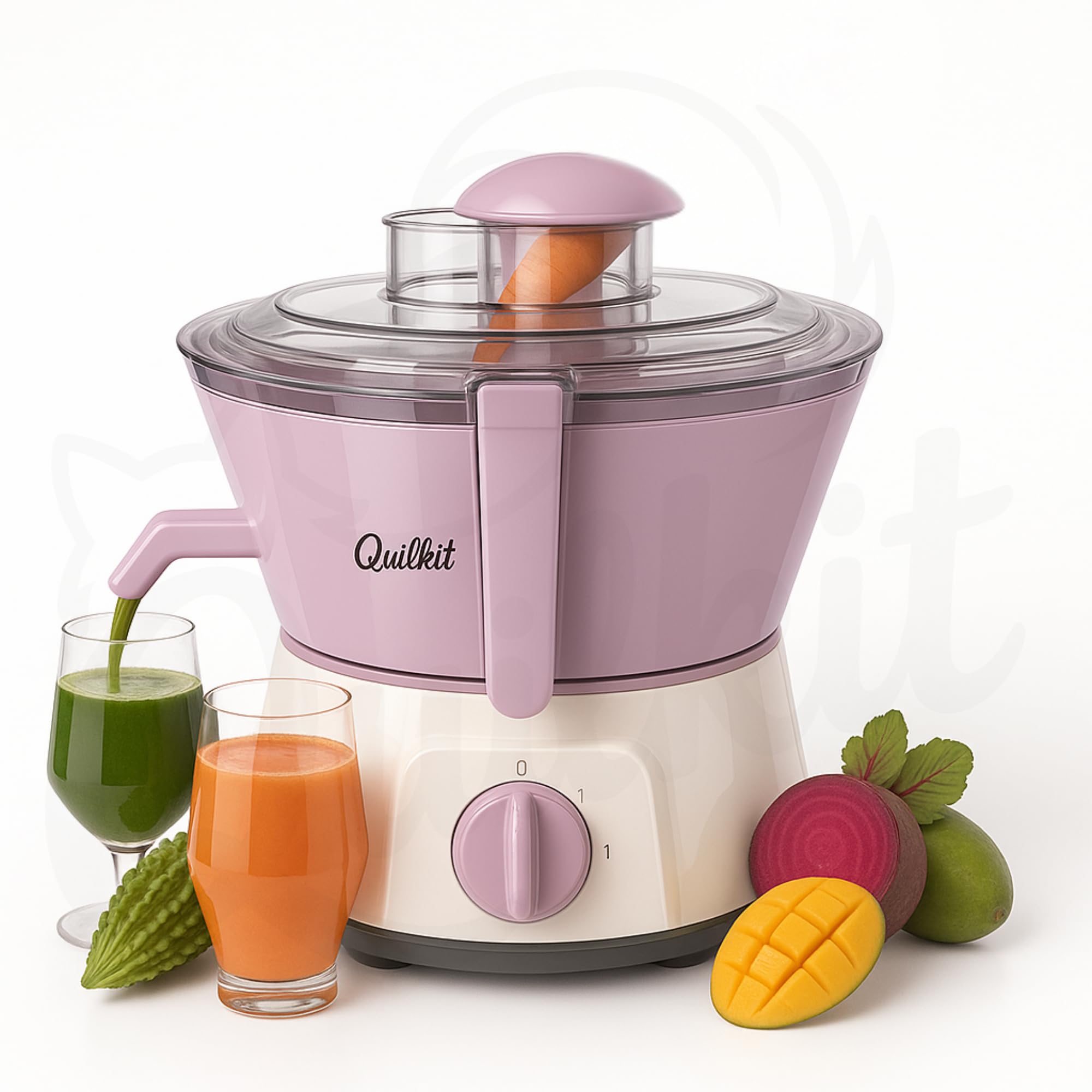 Quilkit Electric Juicer Machine For Home | Centrifugal Juicer With Powerful 550W Motor | Juicer Machine All Fruits & Vegetables 