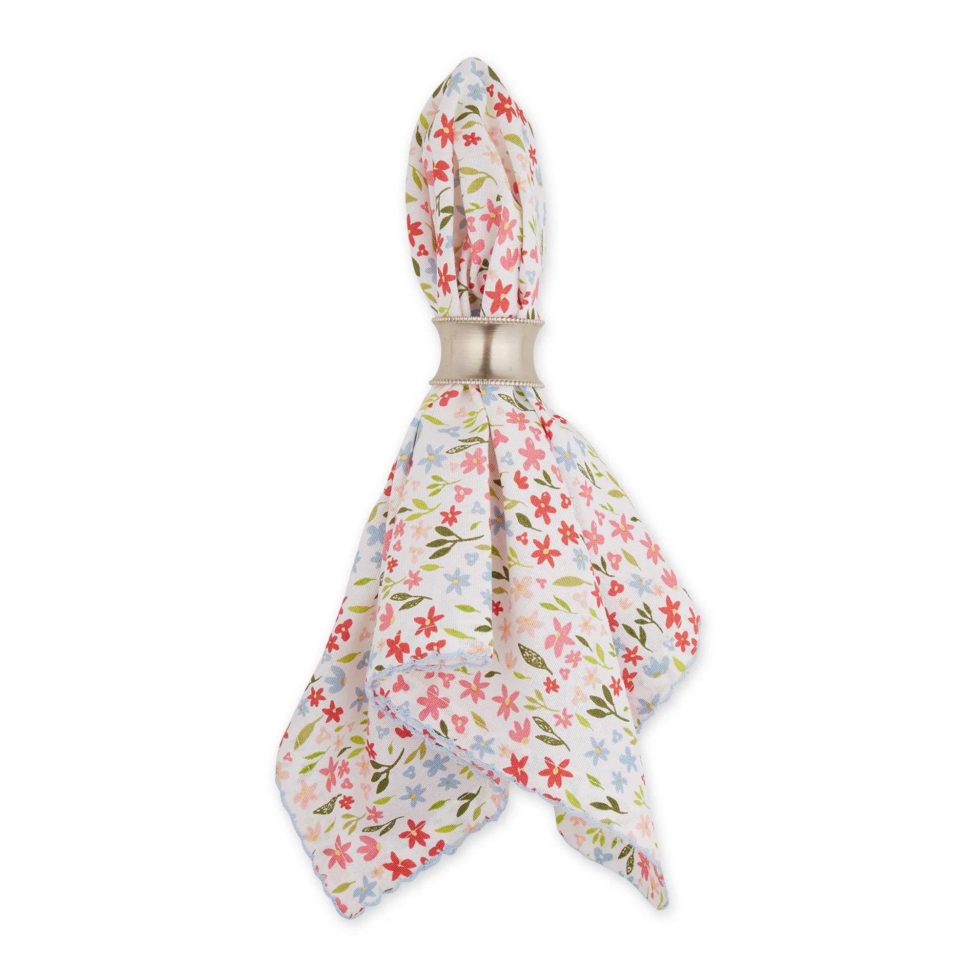 SWEET FLOWERS PRINTED NAPKIN SET/6