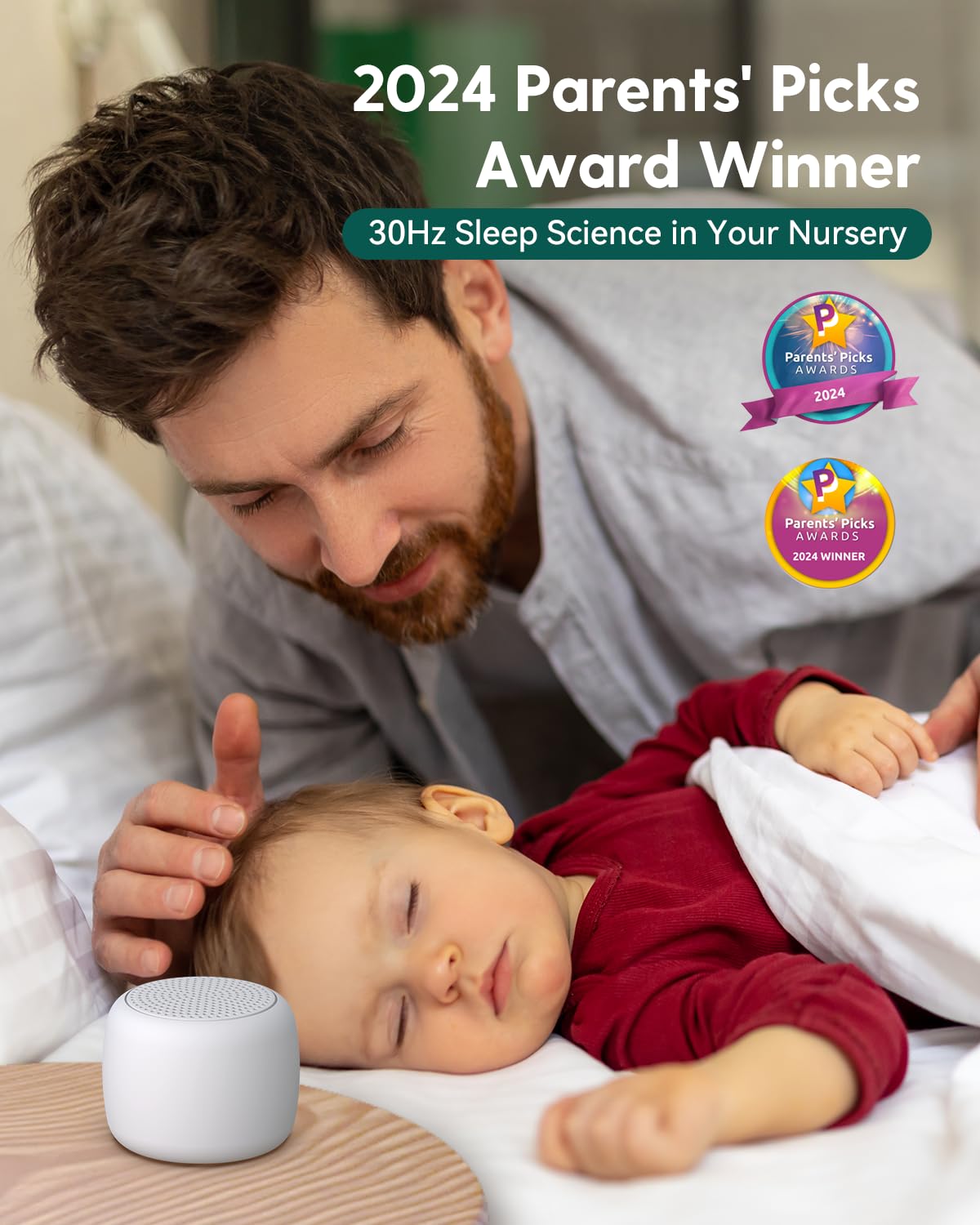 White Noise Machine Babelio Mini Sound Machine for Adults Kids Baby  15 Non-looping Sounds  Timer  Easy to Pocket and Travel - White (Pack of 2)