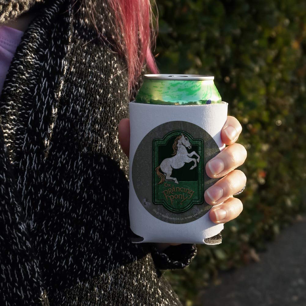 The Lord Of The Rings The Prancing Pony Can Cooler - Drink Sleeve Hugger Collapsible Insulator - Beverage Insulated Holder