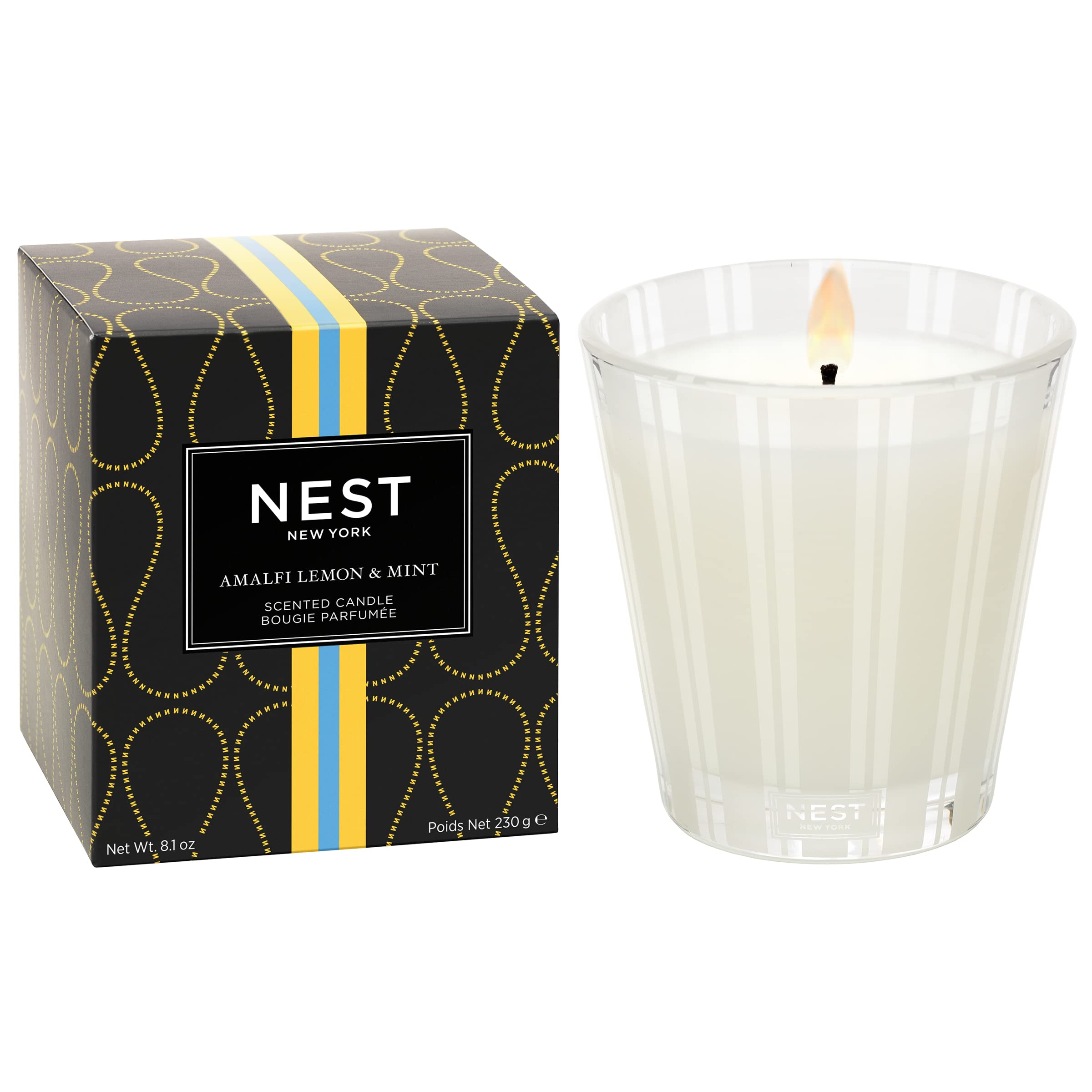 NEST Fragrances Amalfi Lemon & Mint Scented Classic Candle, 8 Ounce