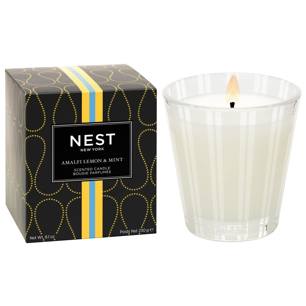 NEST Fragrances Amalfi Lemon & Mint Scented Classic Candle, 8 Ounce