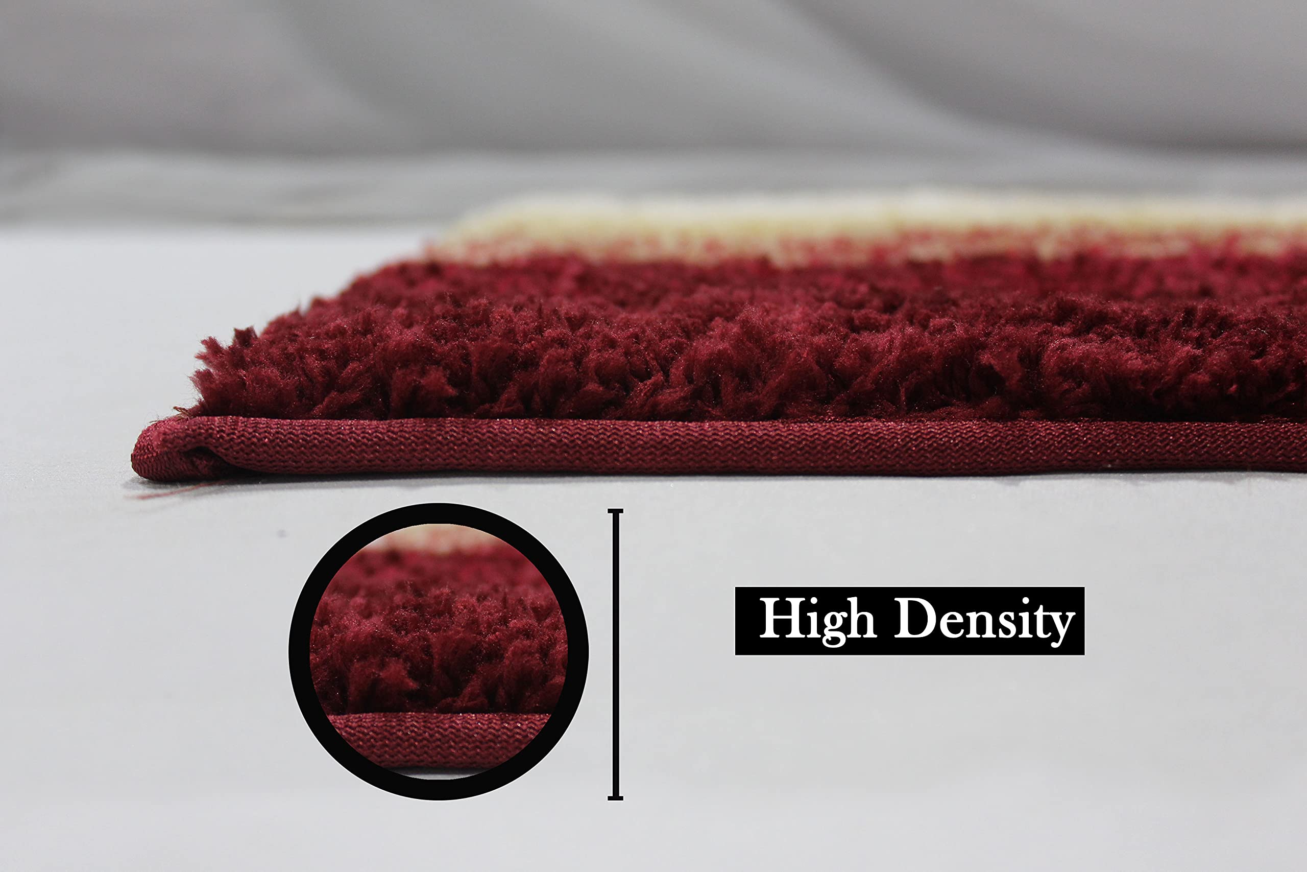 Luxe Home Super Soft Microfiber Bathroom Mat 40X60 Cm Non-Slip Bath Mat For Home, Bedroom, And Living Room - Lava