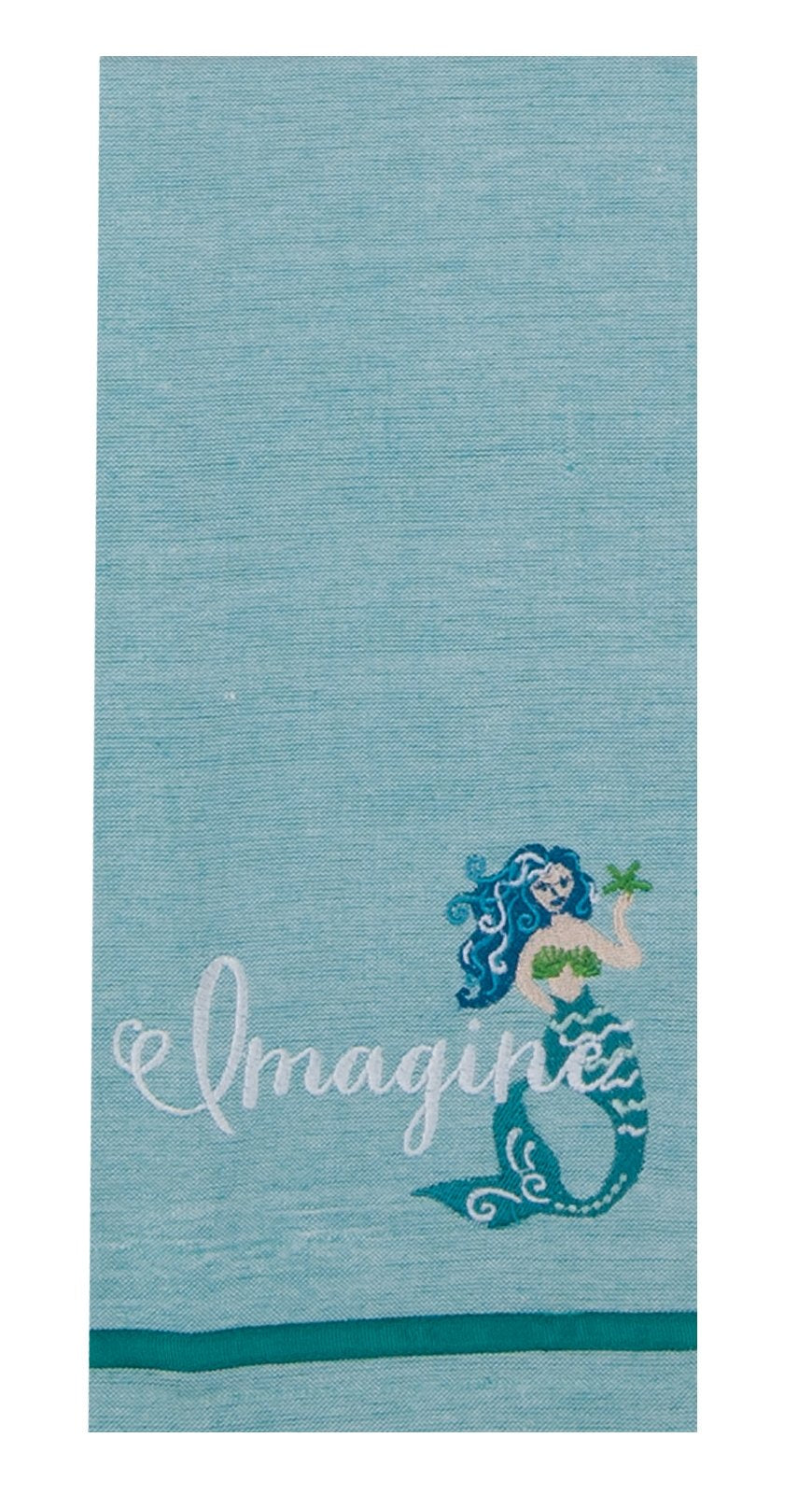 Kay Dee Designs Imagine Mermaid Embroidered Chambray Tea Towel