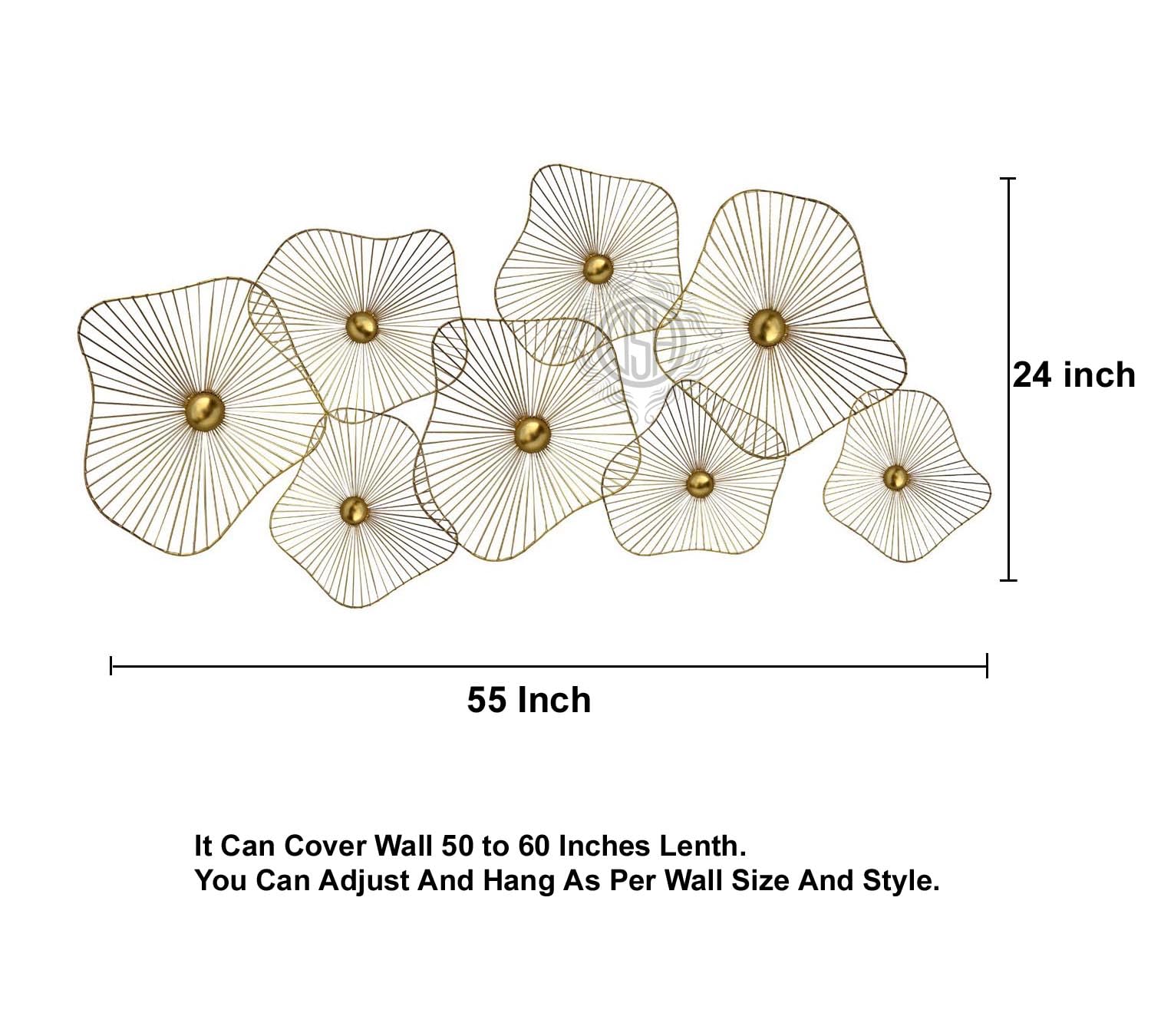 DSH Metal Wall Art Wall Sculpture Wall Hanging Showpiece Perfect For Home, Hotel,Restaurant, living room Decoration. (iWART-38-8