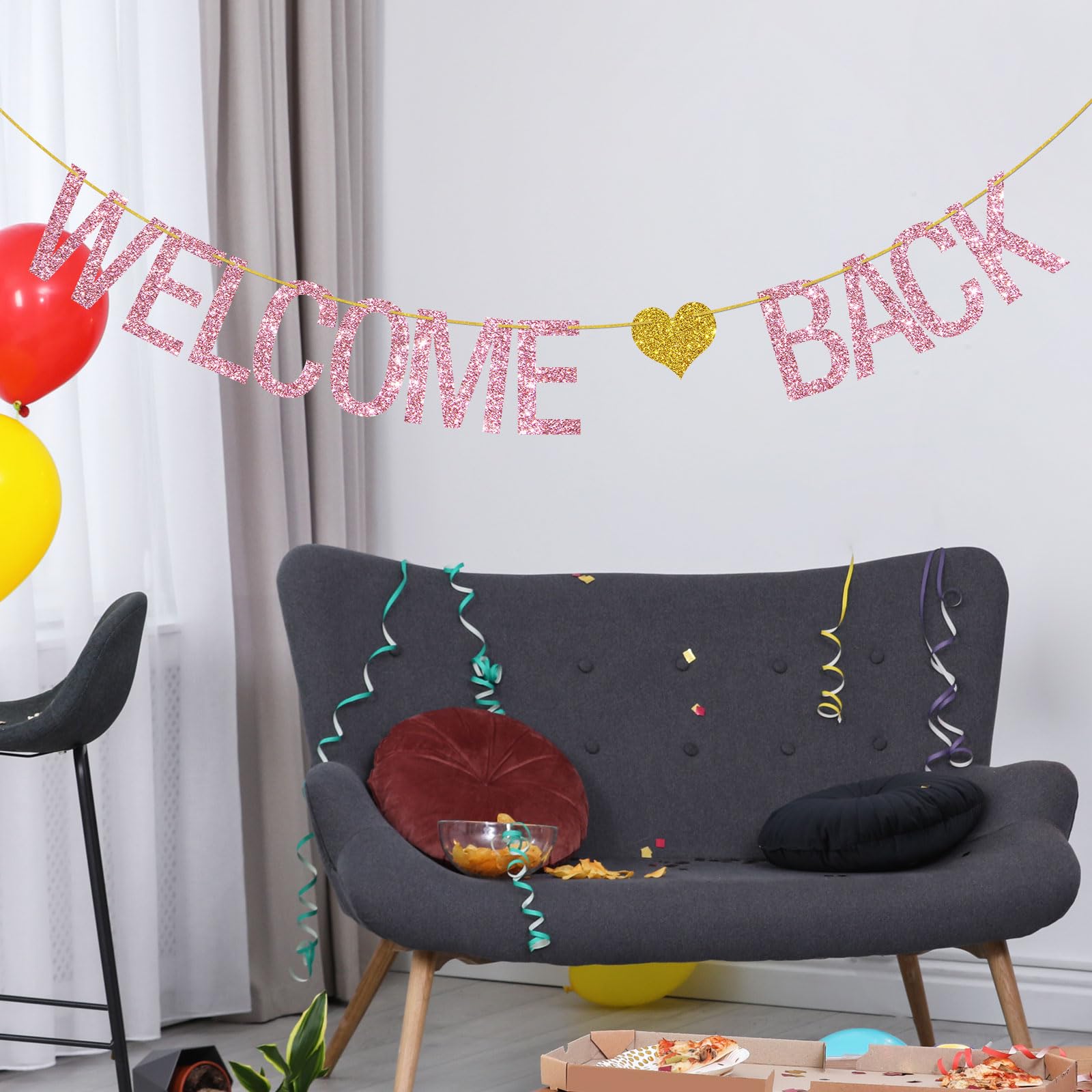 Helewilk Welcome Back Banner, Welcome Home, Back To School For Classroom Patriotic Military Returning Home Homecoming Party Supp