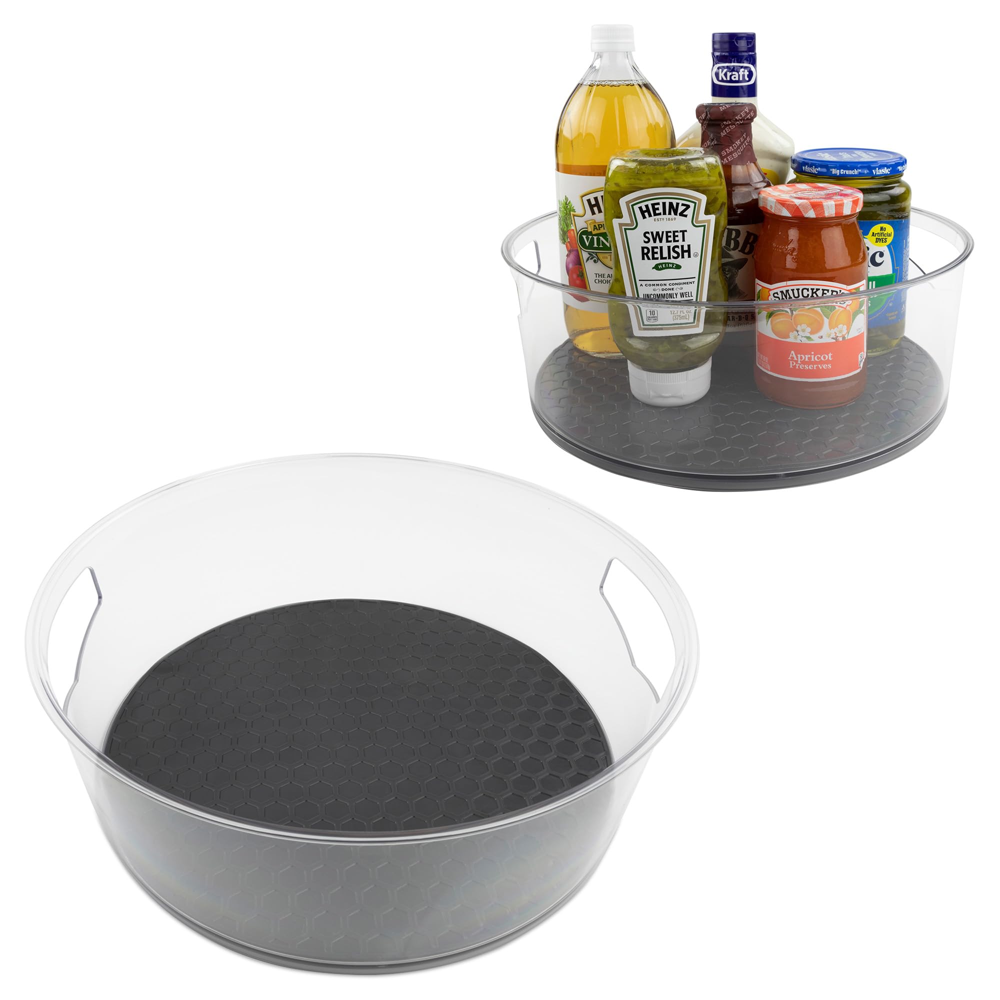 Spectrum Lazy Susan Organizer, Hexa Large (1-Pack) - Lazy Susan Turntable For Cabinet, Refrigerator, Pantry, Table, & Shelf - Ro