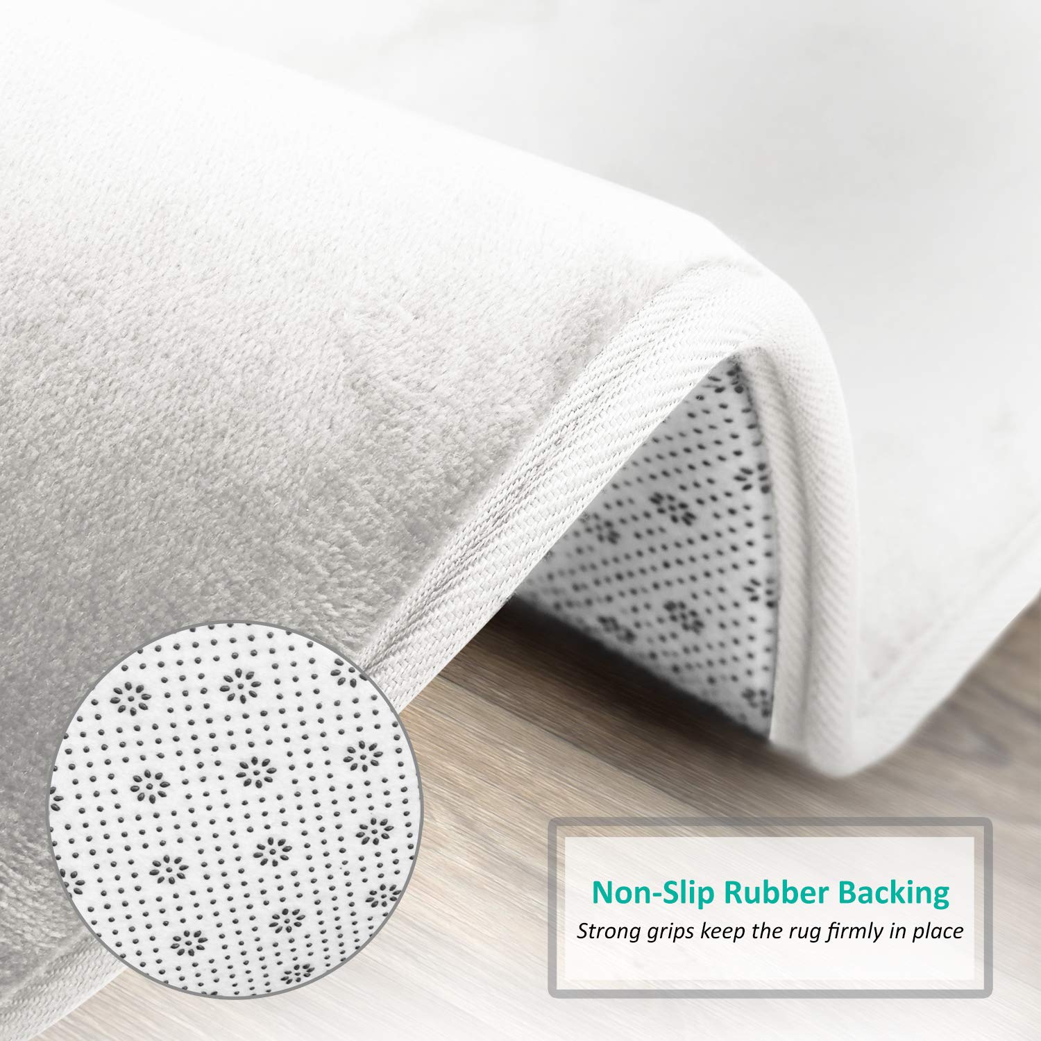 Clara Clark Bathroom Contour Rug  Ultra Soft Non Slip and Cozy  Velvet Memory Foam Toilet U-Shaped Bath Mat