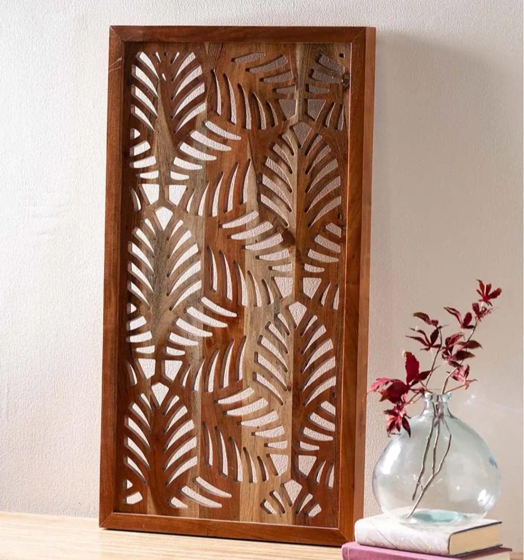 Upzing Decor Wood Wall Decor Panel Wall Hanging Plaque, Wood Carving Wall Decoration Panel For Living Room, Bedroom, Hallway, Of