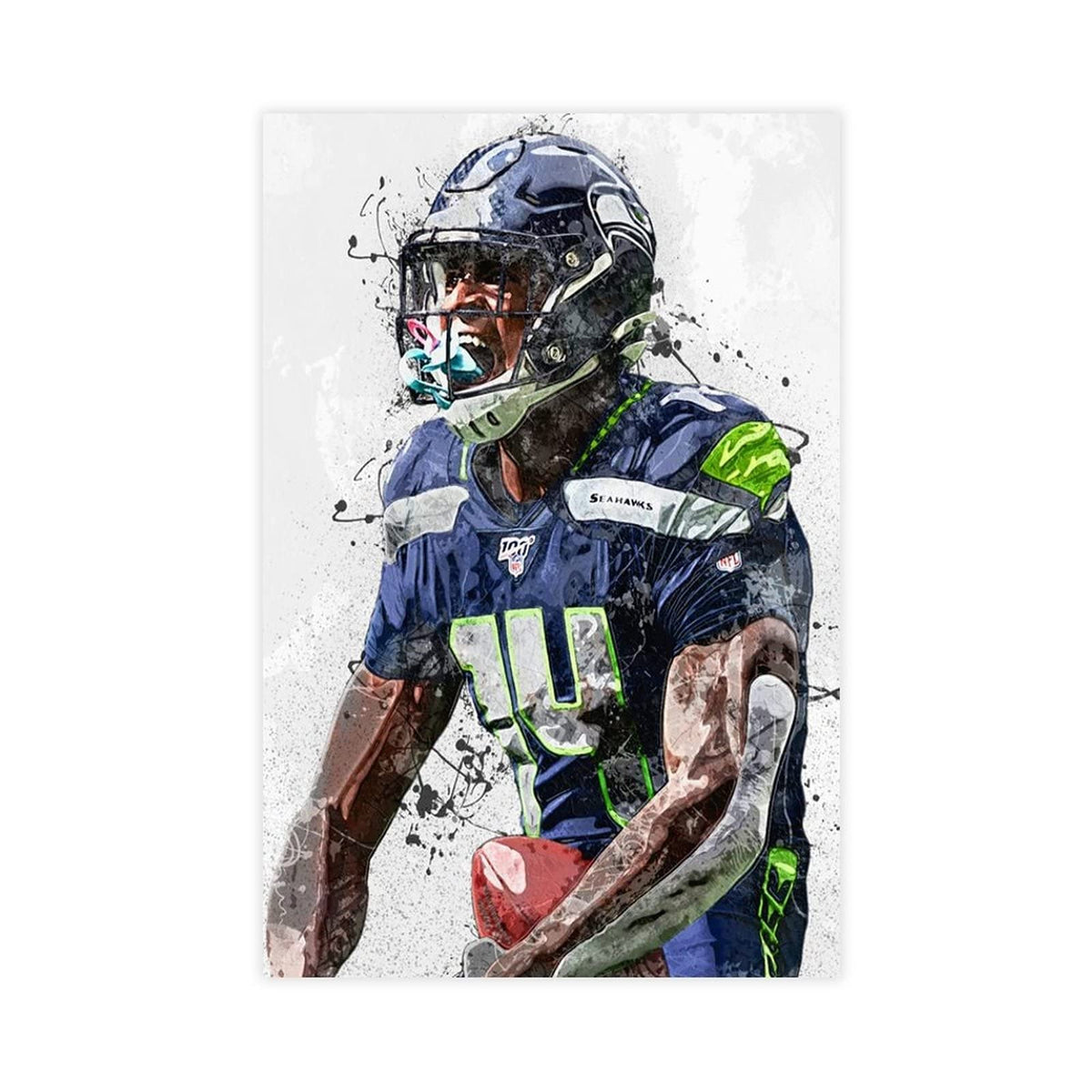 Dk Metcalf Poster Canvas Poster Bedroom Decor Sports Landscape Office Room Decor Gift Unframe: 12X18Inch(30X45Cm)
