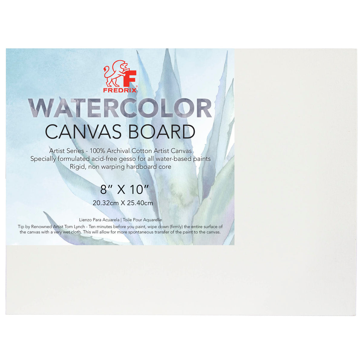 Fredrix Artist Series Watercolor Archival Canvas Board, 8'' X 10'', White